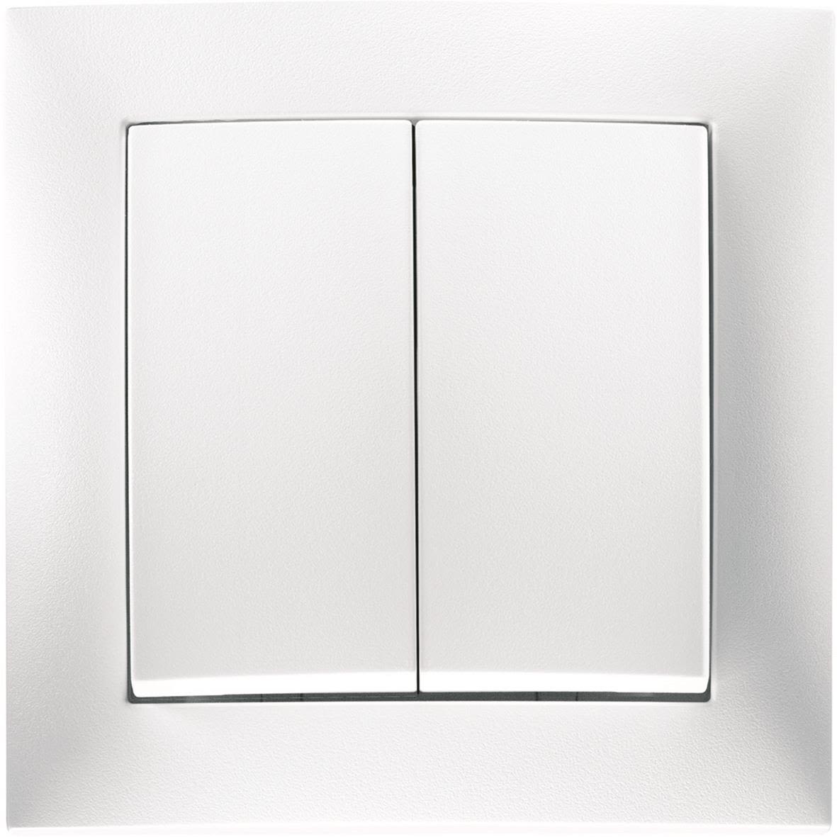 Hager 6130351909 Strømbryter IP20, termoplast Kroneomkobler, 2 vipper
