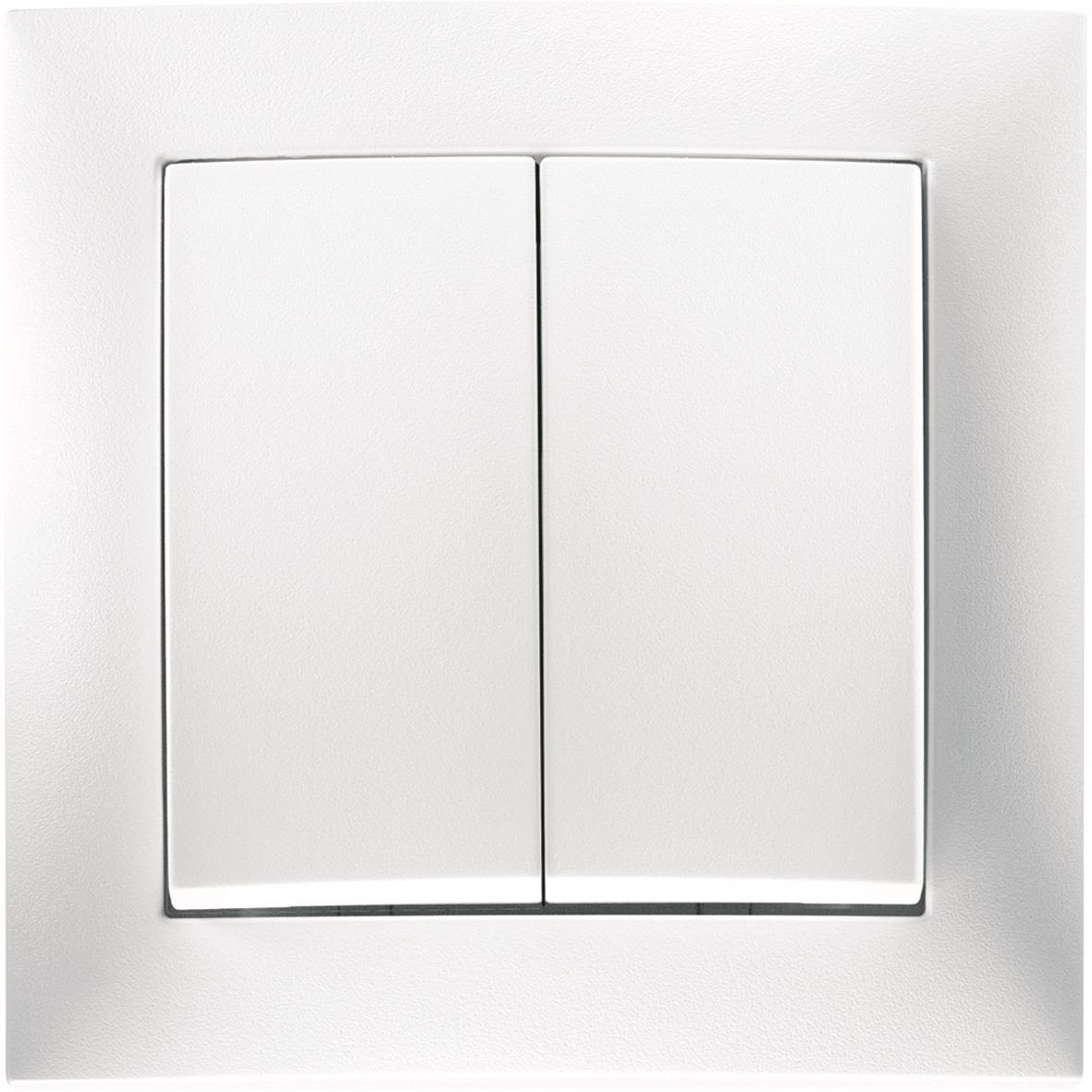 Hager 6130380809 Strømbryter IP20, termoplast Dobbelttrapp, 2 vipper