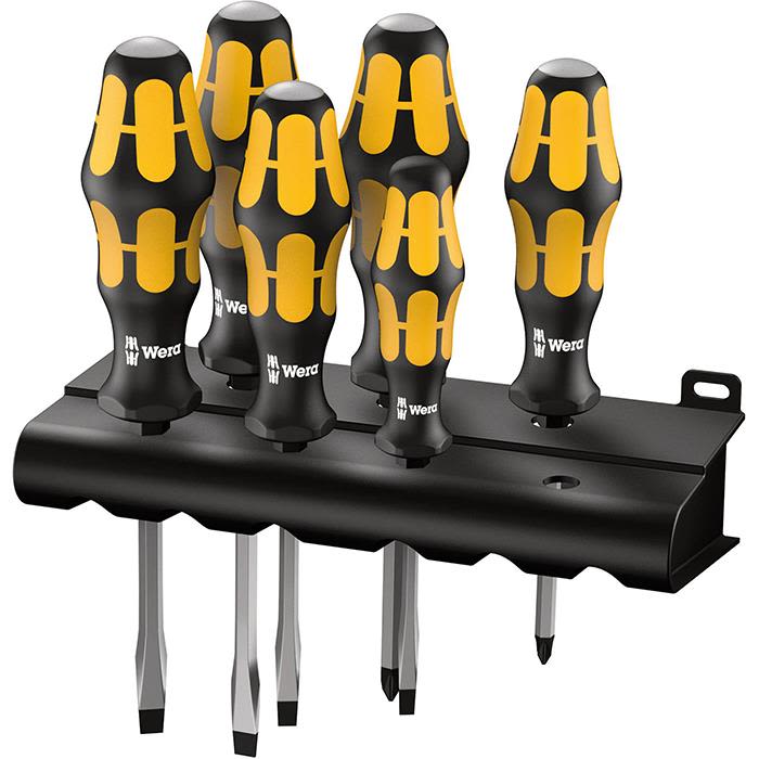 Wera Kraftform 932/6 Skrutrekkersett 6 deler + stativ