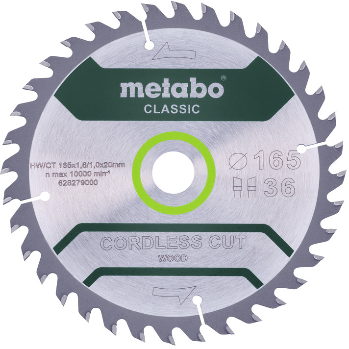 Metabo 628279000 Sågklinga 165x20mm, 36T