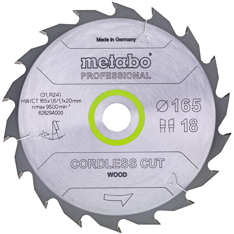 Metabo 628294000 Sågklinga 165x20 mm, 48T