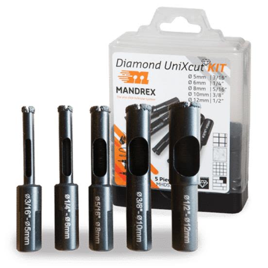 Mandrex UniXcut Diamanthålsågsats 5 delar