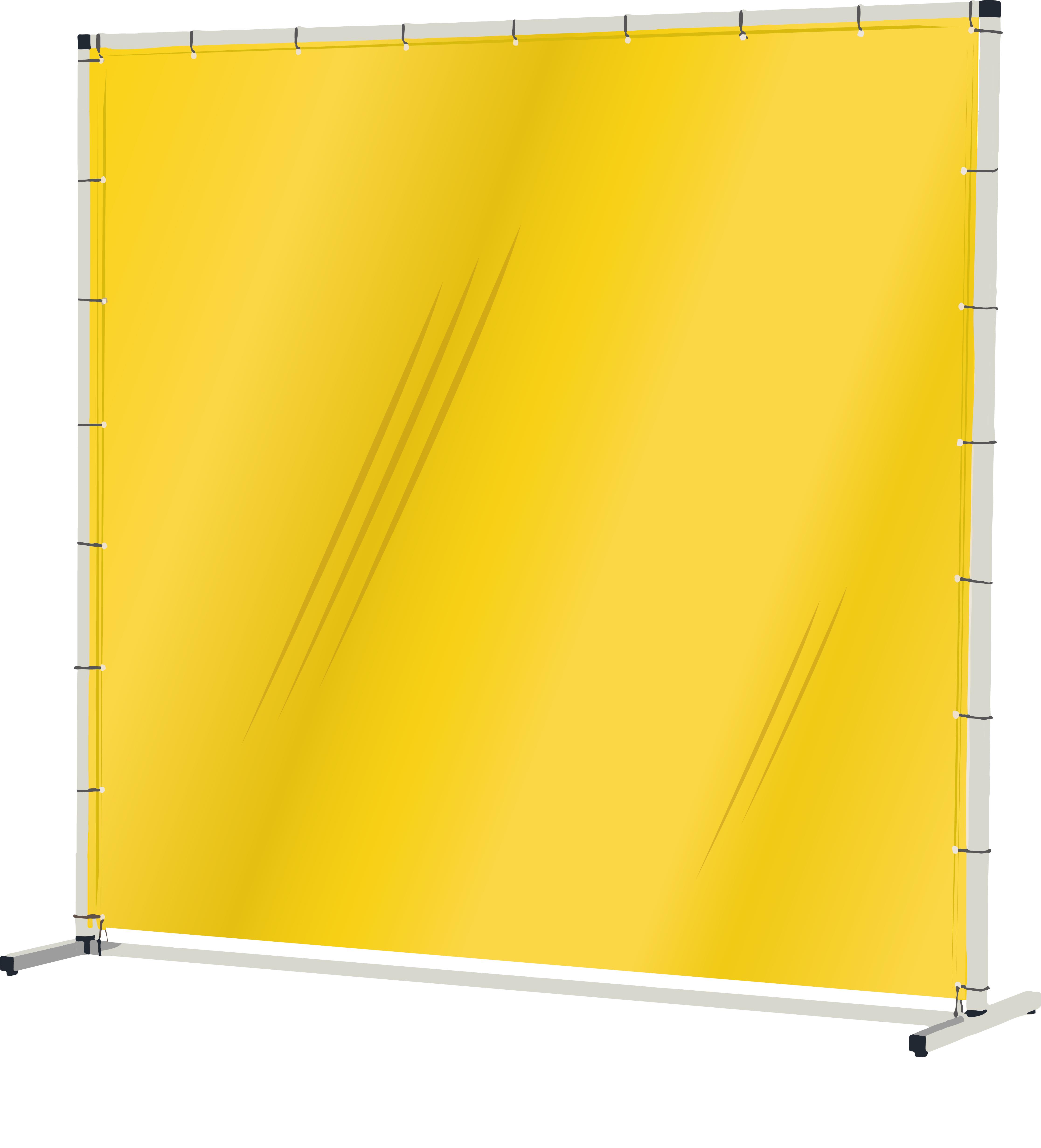 Industridraperier Björndraperiet104102 Svetsskärm 1,5 x 1,9 m, transparent Gul