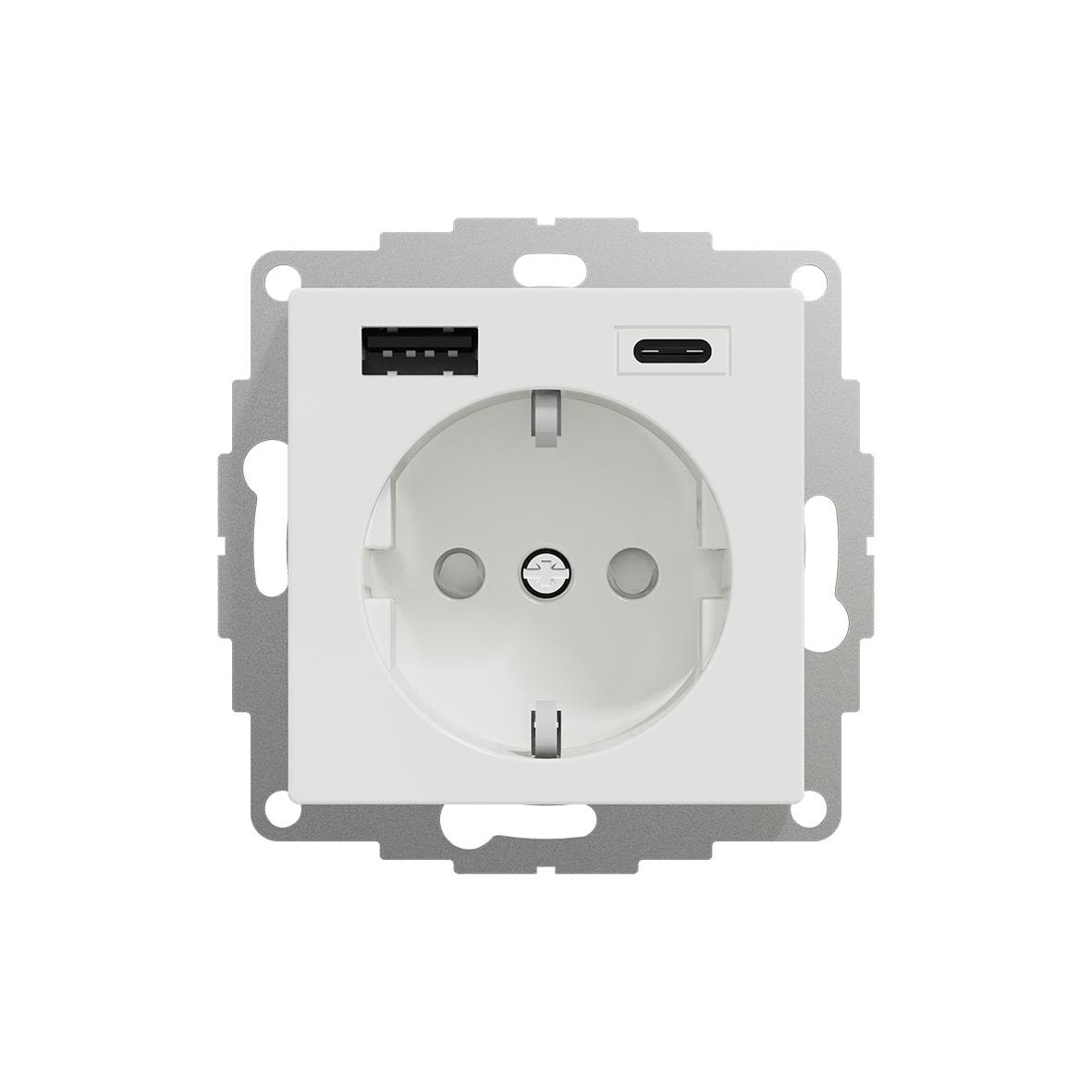 Schneider Electric Exxact Vägguttag Vit