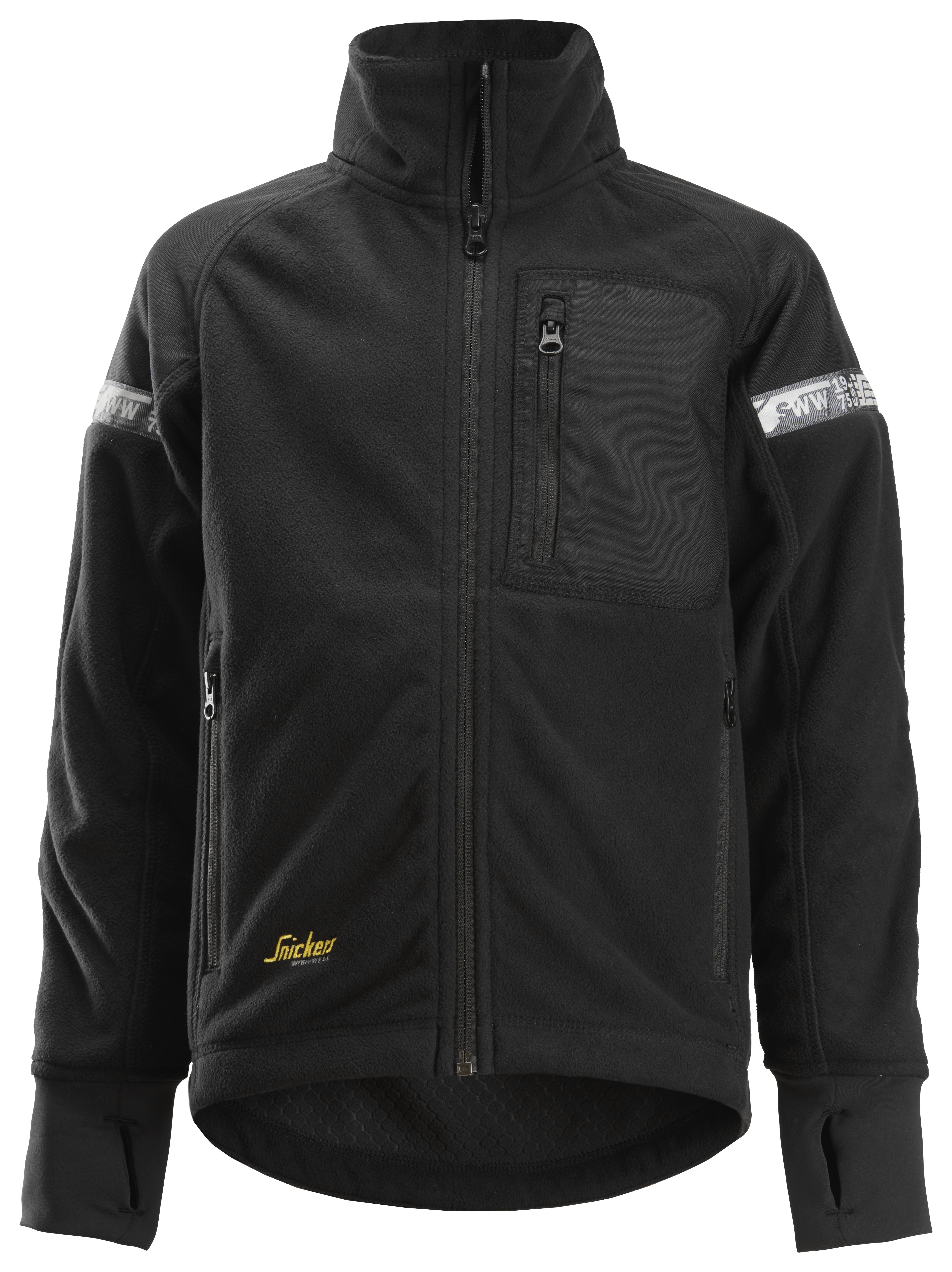 Snickers Workwear 7507 Fleecejakke junior, svart 98/104