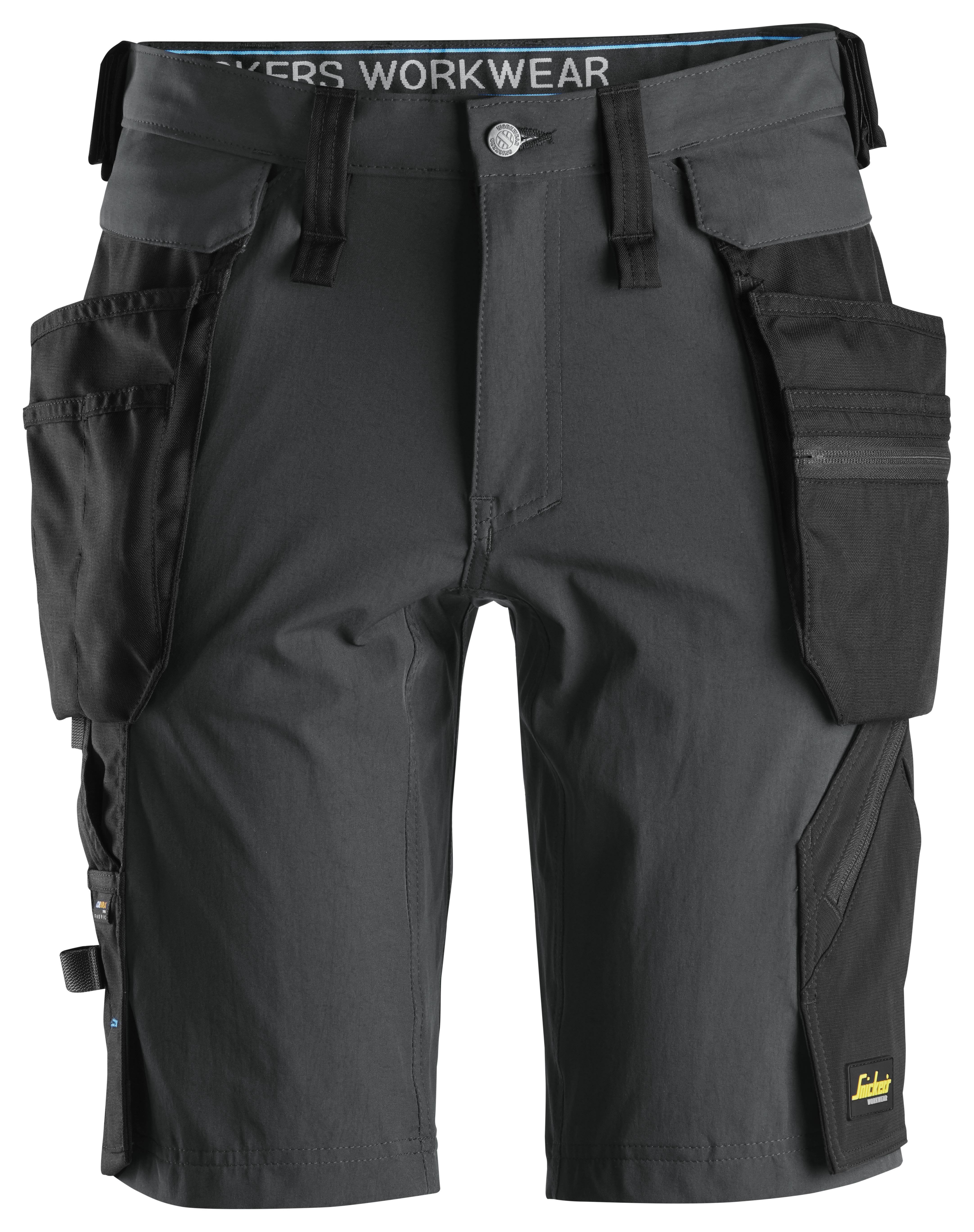 Snickers Workwear 6108 LiteWork Shorts grå, svart Grå, Svart