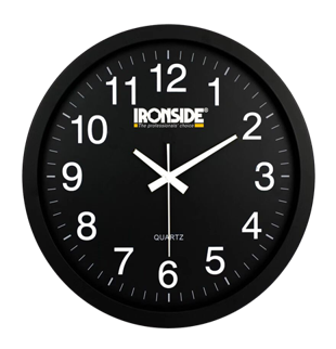 Ironside 900017 Veggklokke Ø 30 cm Svart