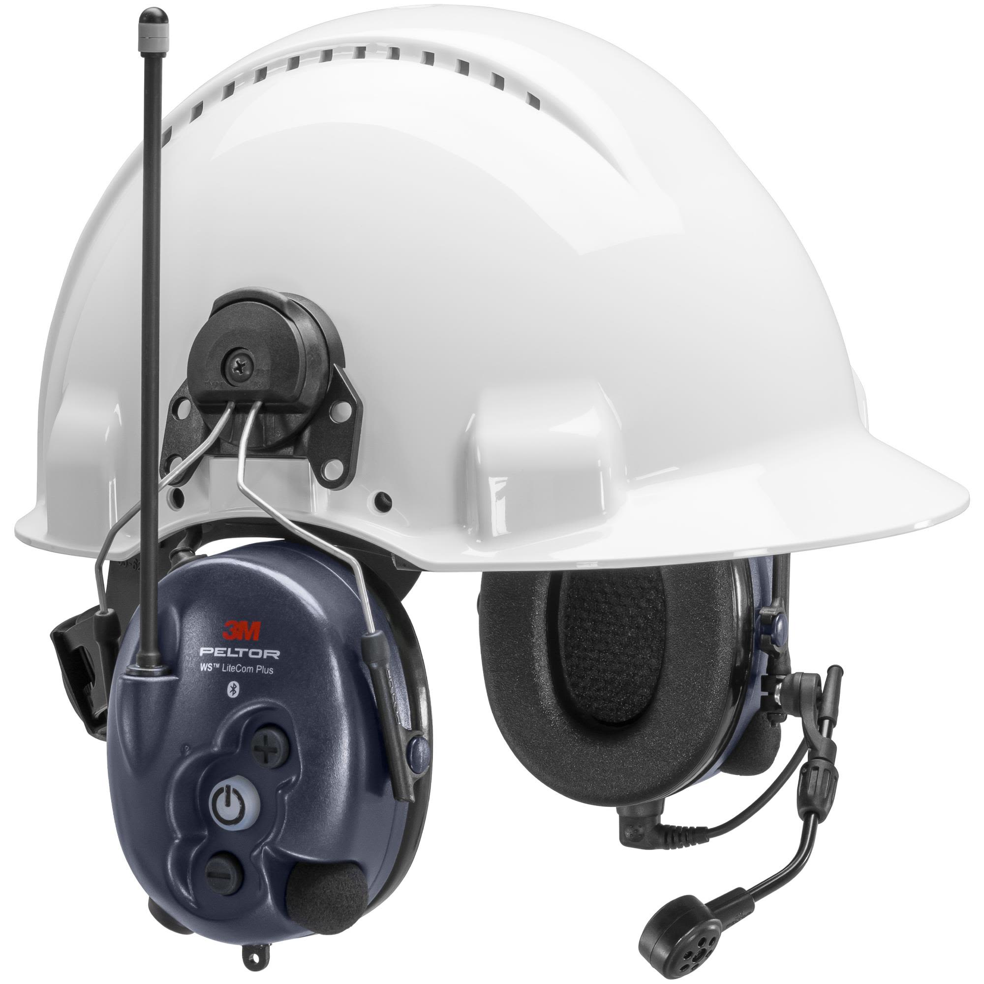 3M Peltor WS LiteCom Plus Kuulosuojaimet suojakypäräkiinnitys, Bluetooth®, kaksisuuntainen radiopuhelin, 16 kanavaa (PMR446 MHz) ja 121 alikanavaa