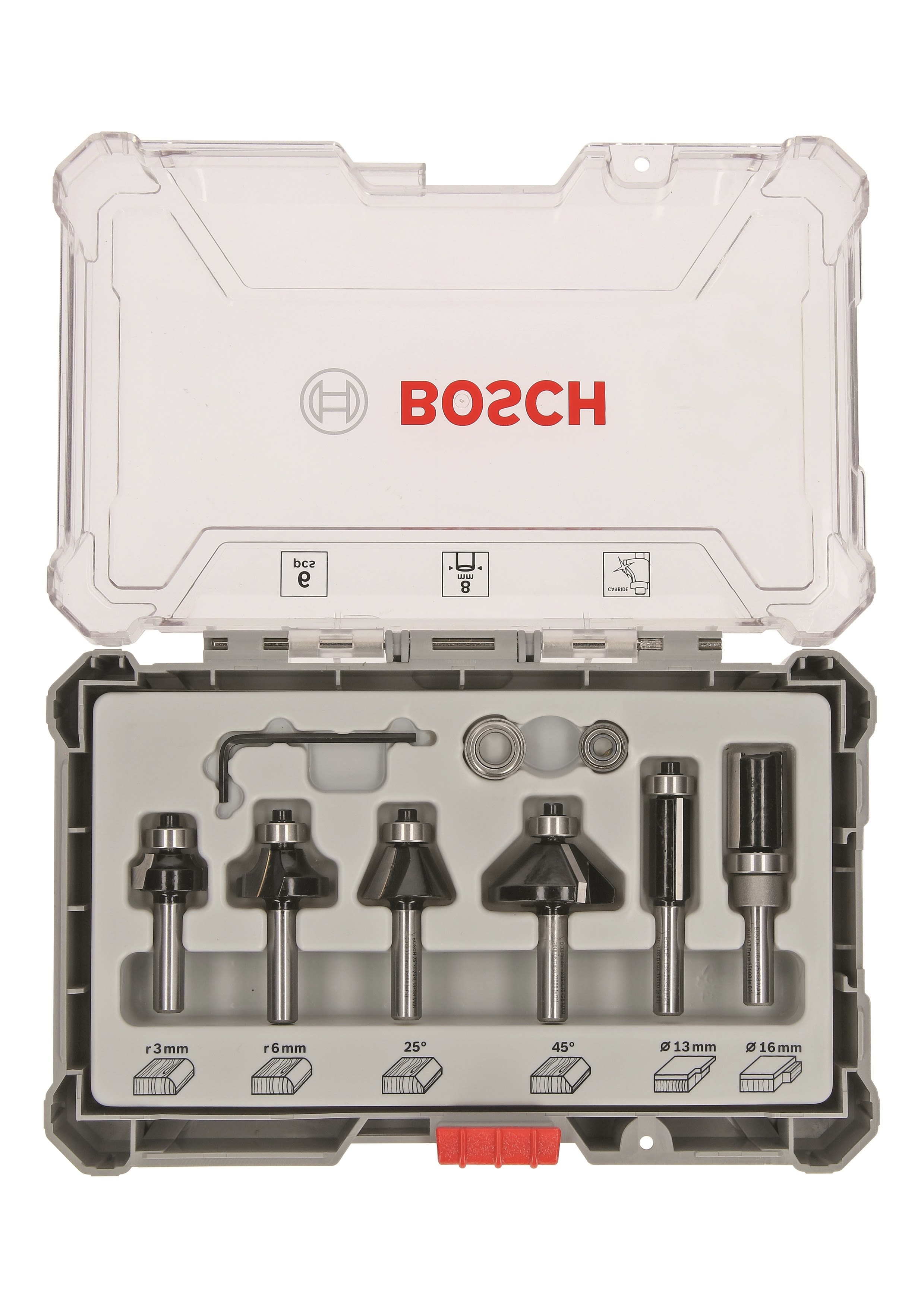 Bosch 2607017469 Fresebitssett 6 deler