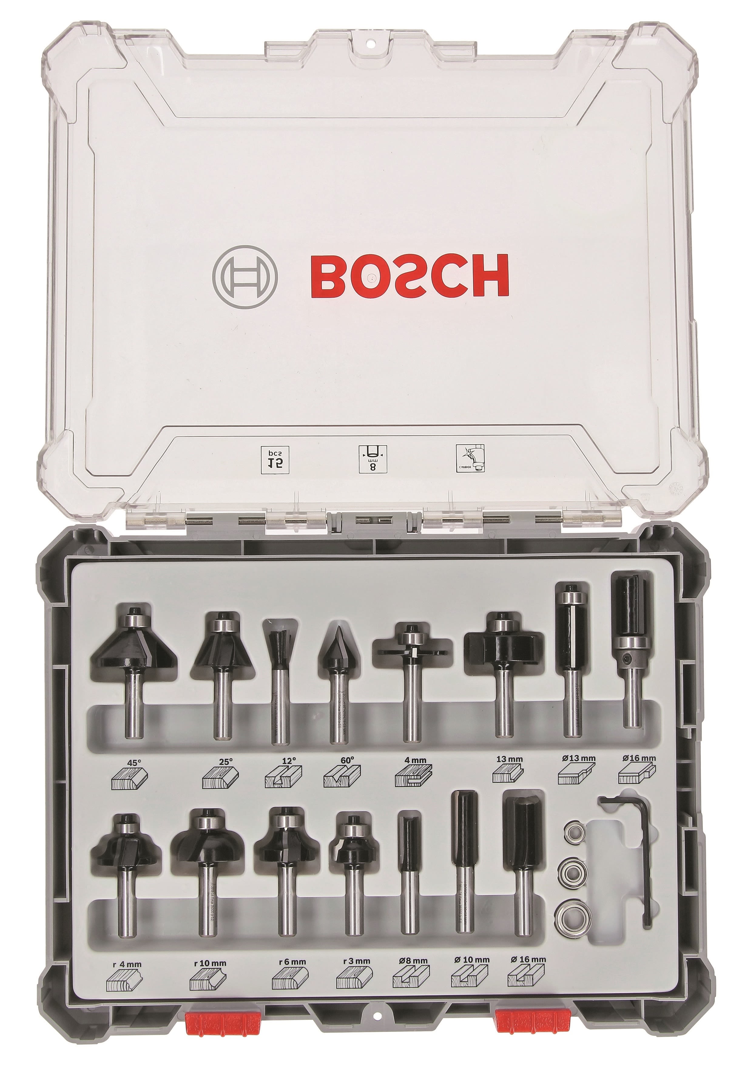 Bosch 2607017472 Jyrsinteräsarja  15-osainen
