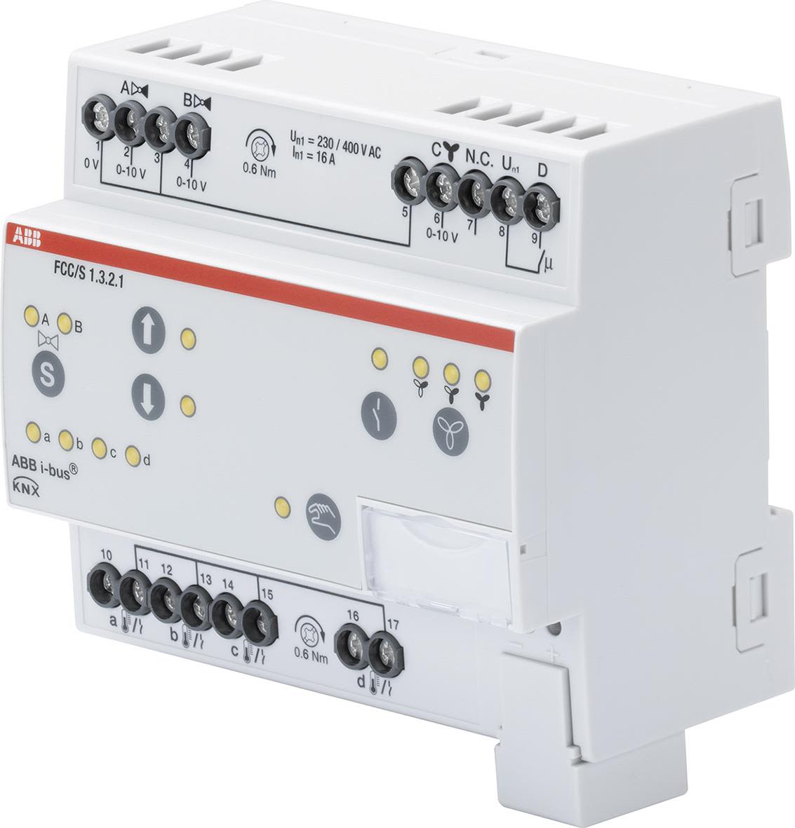 ABB 2CDG110215R0011 Fan Coil-kontroller 0-10V 2 st 0-10V motorventil Manuell omkopplare: Ja