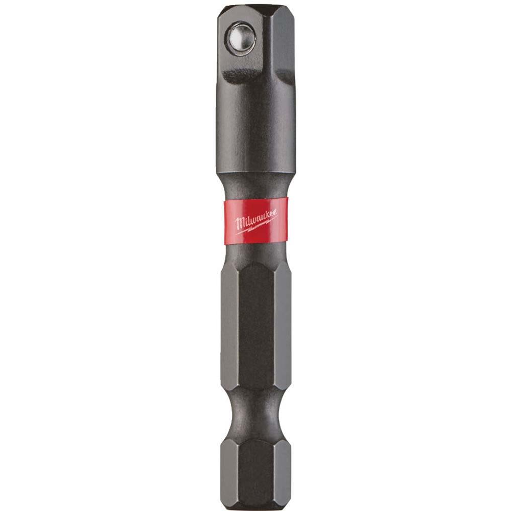 Milwaukee Shockwave Impact Duty Bitsadapter Heavy Duty-konstruksjon 1/4 hex 1/4 firkant