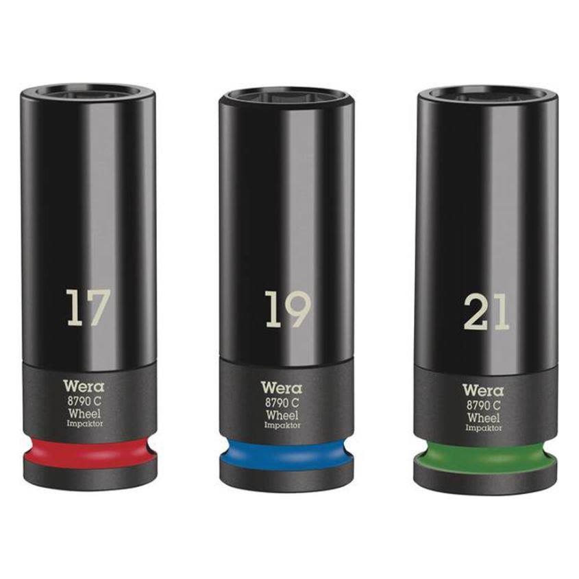 Wera Wheel Impaktor C Set 1 Hylsemeiselinnsats 3 deler, 1/2"