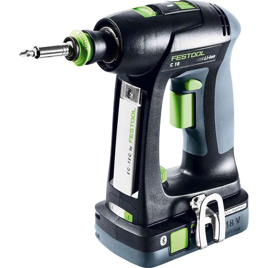 Festool C 18 HPC 4,0 I-Plus Skruvdragare med batteri och laddare
