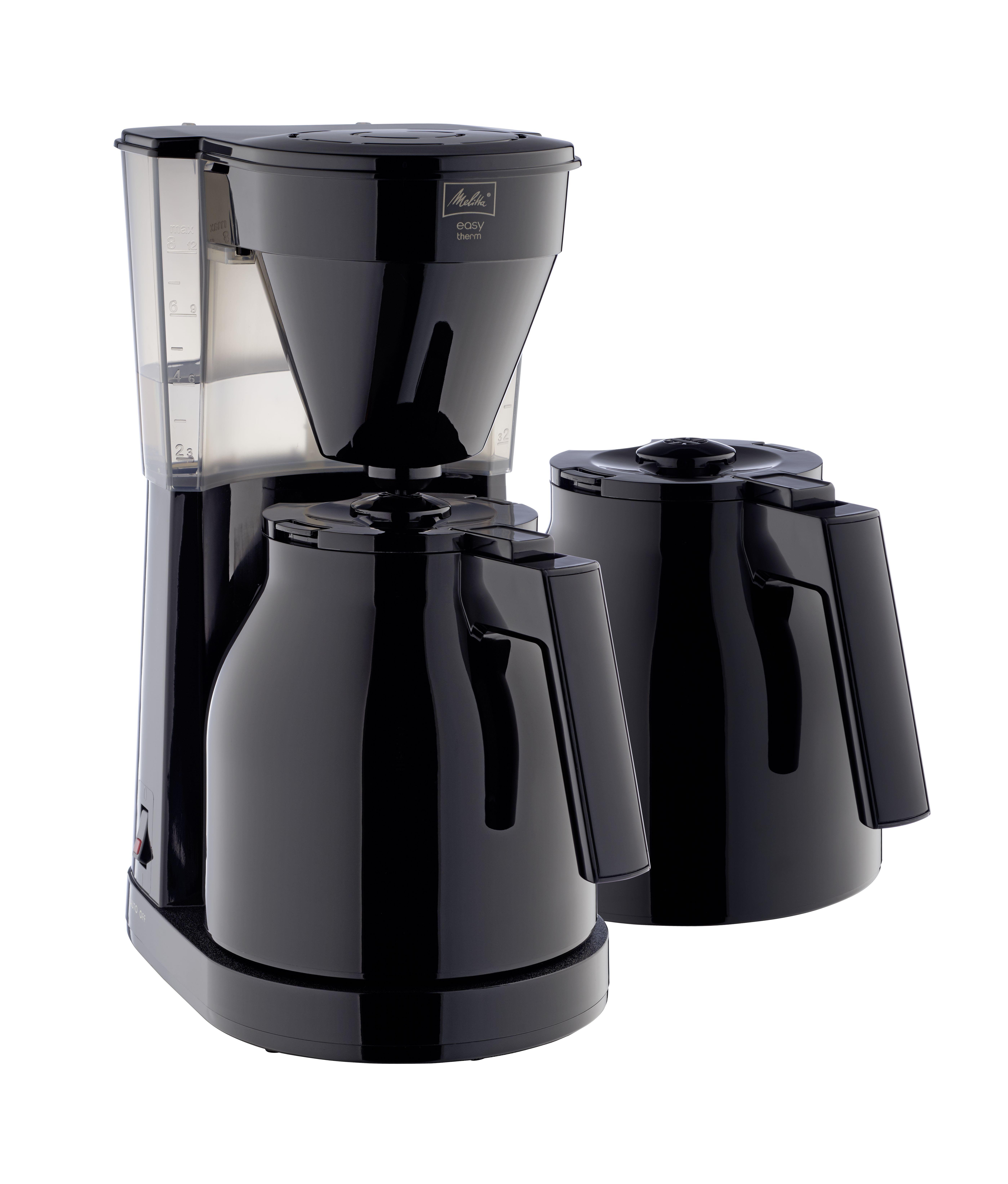 Melitta Easy 2.0 Therm Kaffebryggare svart, 2 kannor