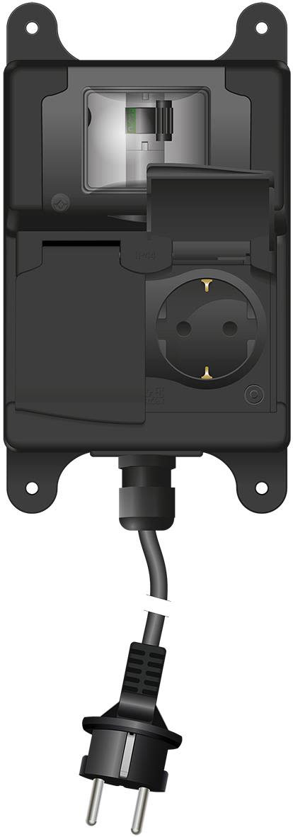 Norwesco 480053 Vägguttag 2-vägs, 16A/230V 30 mA