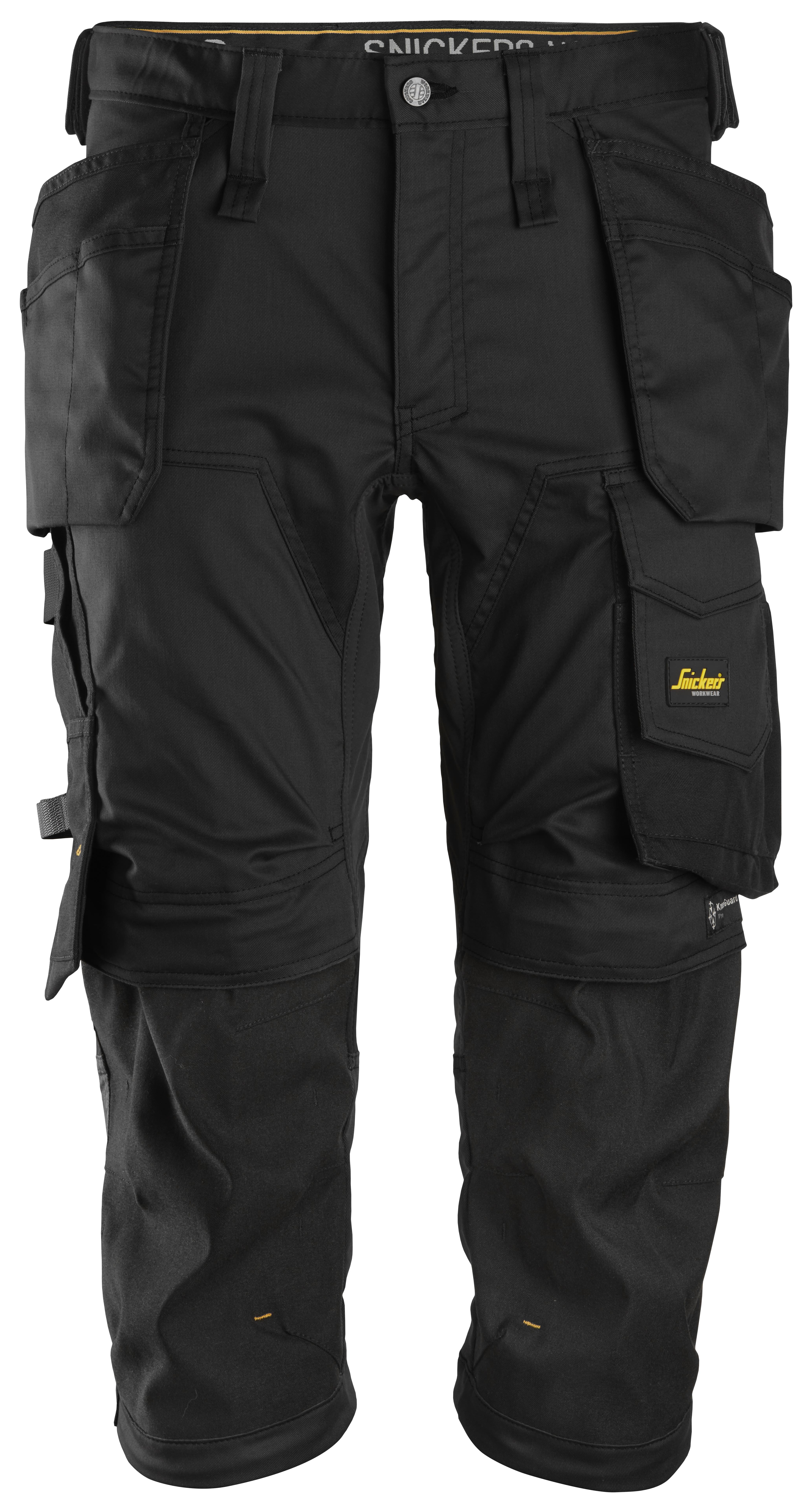 Snickers Workwear 6142 AllroundWork Piratbukser sort Sort