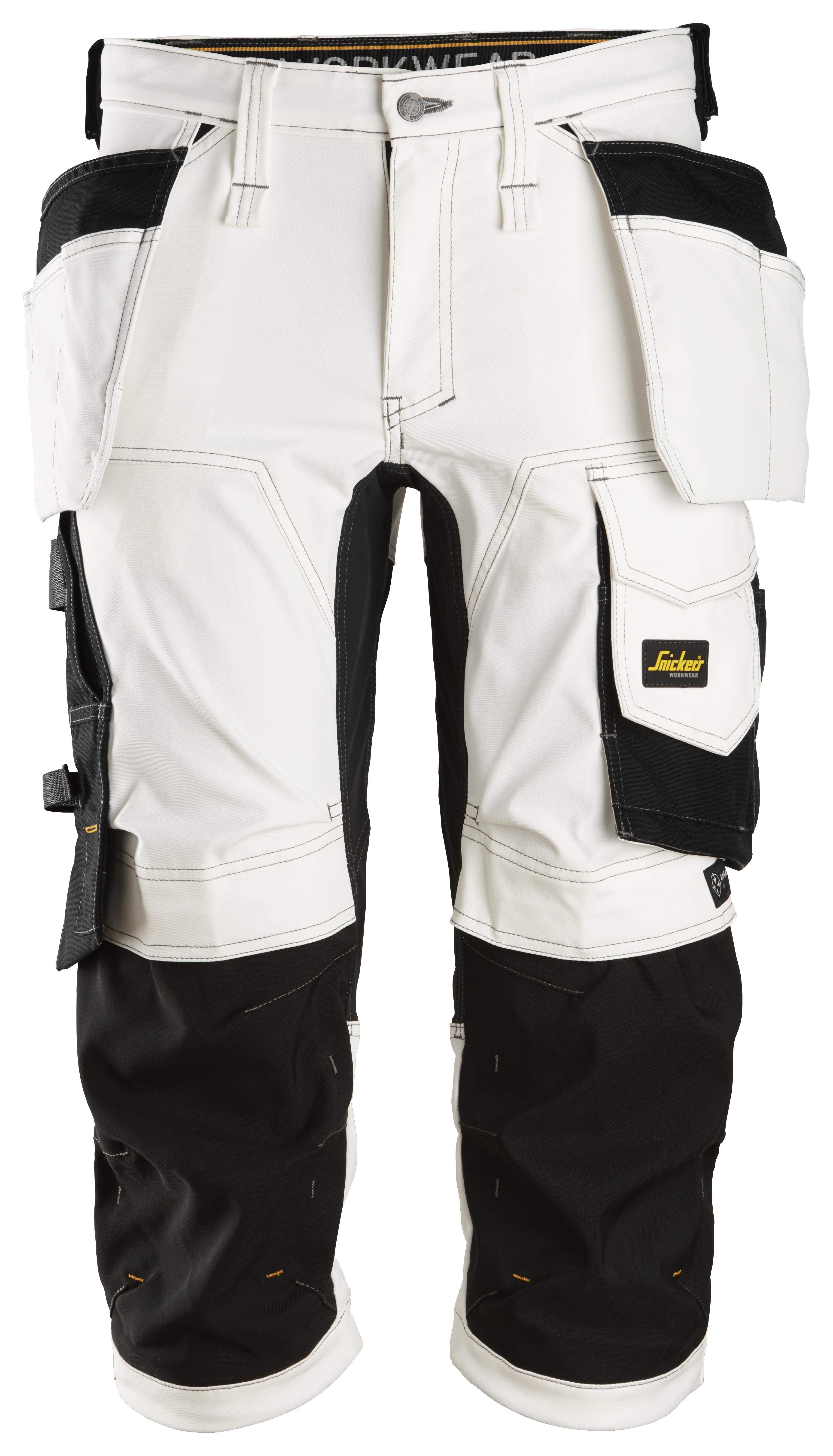 Snickers Workwear 6142 AllroundWork Piratbukse hvit, svart Hvit, Svart