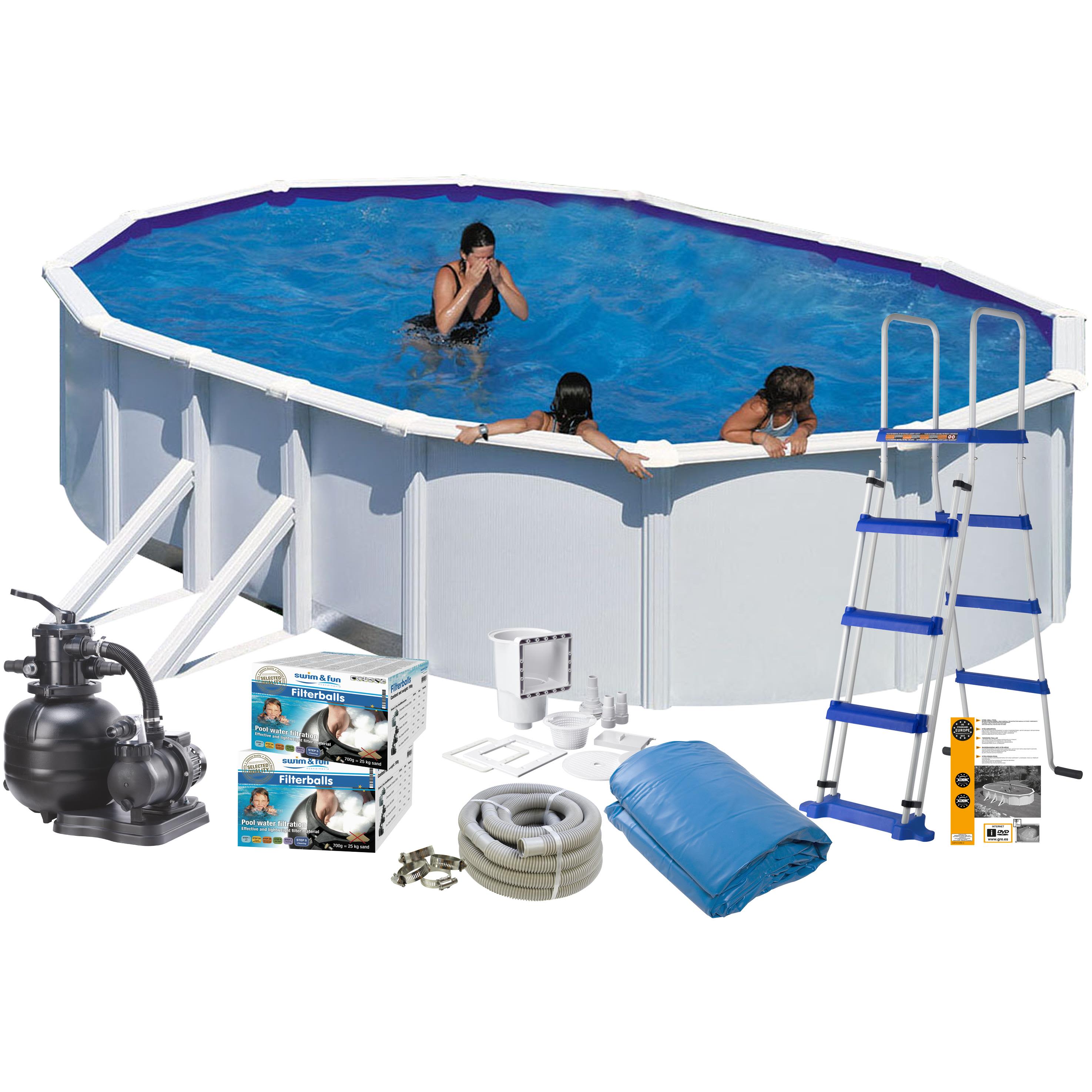 Swim & Fun 2705 Bassengpakke 7,3 x 3,75 x 1,2 m, 25 323 l