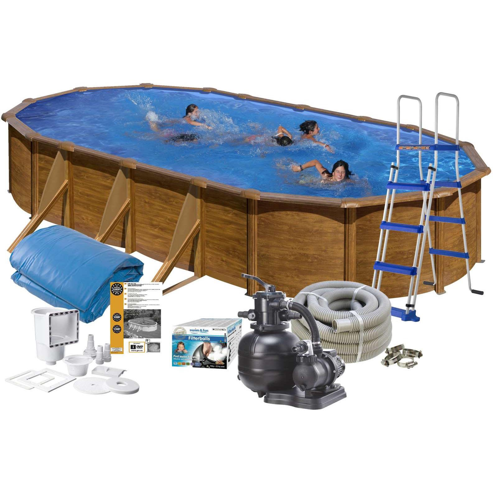 Swim & Fun 2713 Bassengpakke 6,1 x 3,75 x 1,2 m, 20 893 l