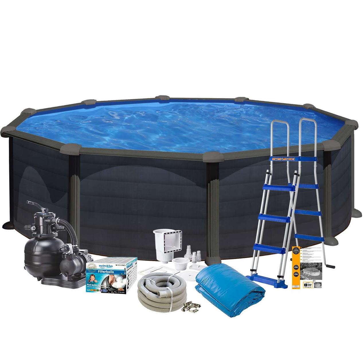 Swim & Fun 2717 Bassengpakke Ø 4,6 x 1,2 m, 17 450 l