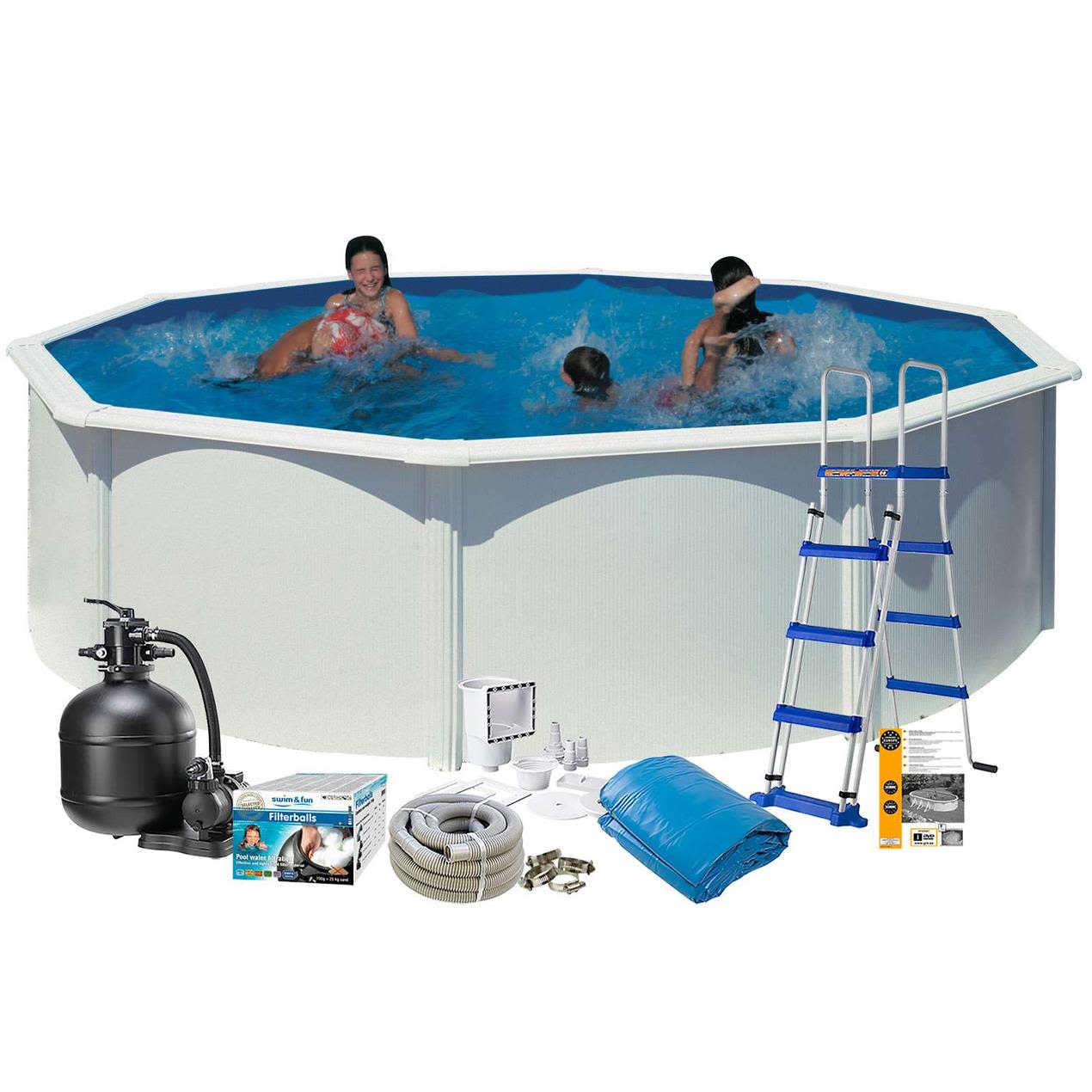 Swim & Fun 2721 Bassengpakke Ø 4,6 x 1,32 m, 19 444 l
