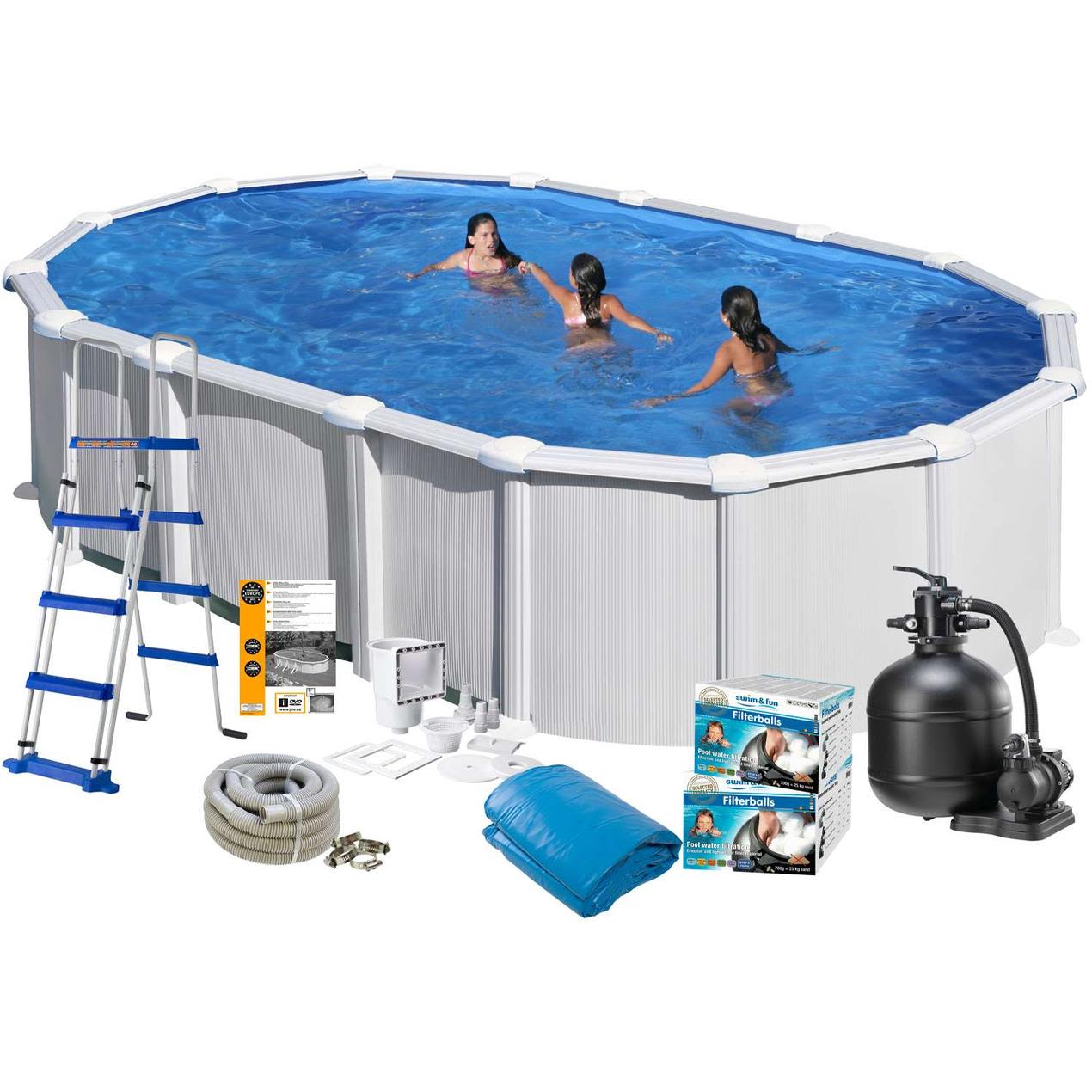 Swim & Fun 2724 Bassengpakke 7,3 x 3,75 x 1,32 m, 28 217 l