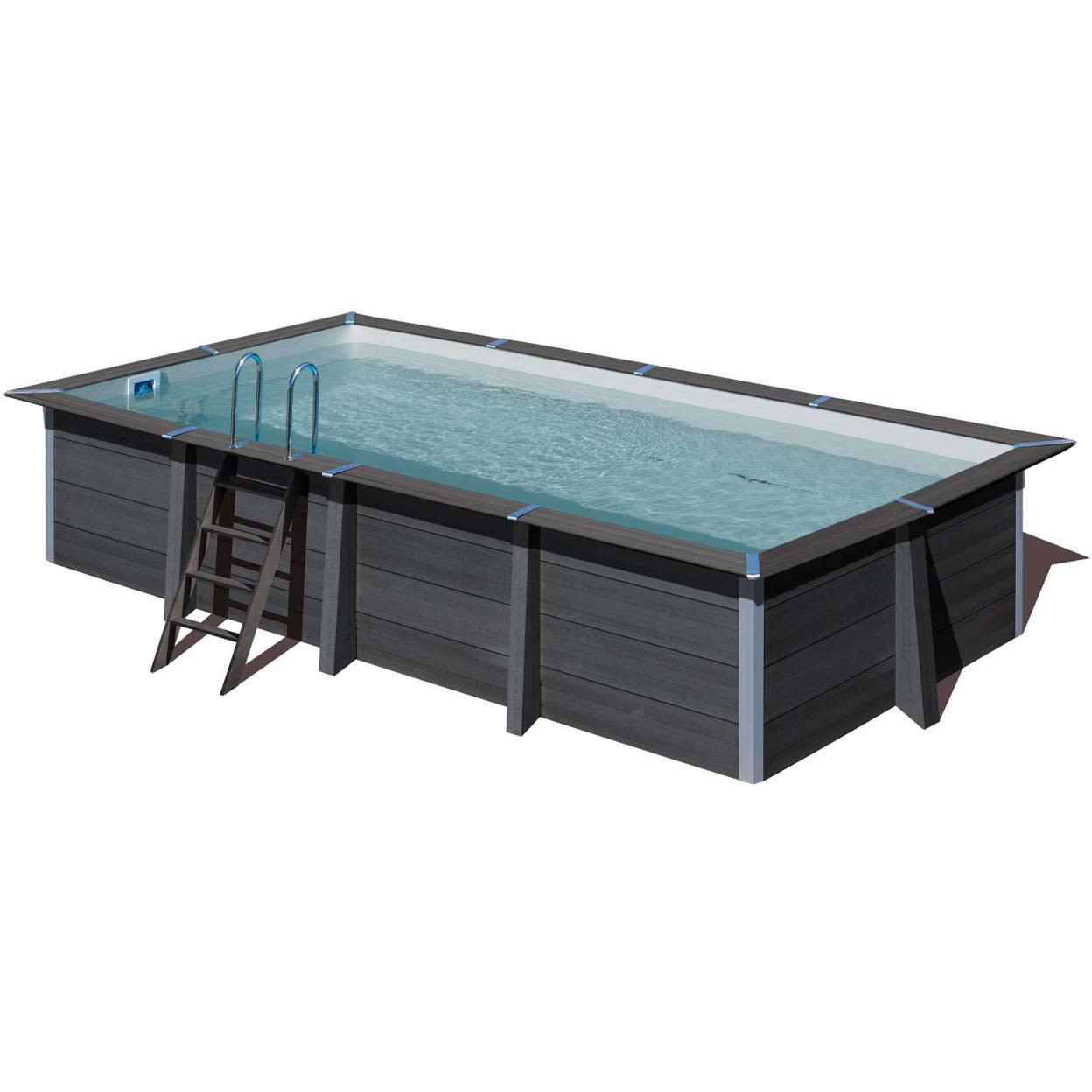 Swim & Fun 2761 Komposittbasseng komplett, 6,06 x 3,26 x 1,24 m