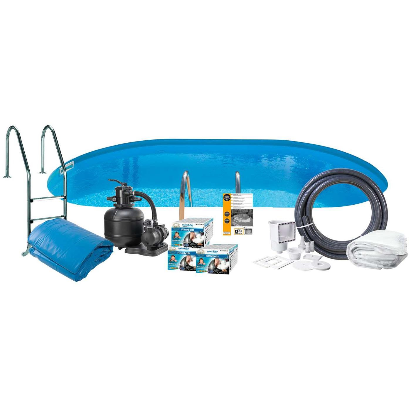 Swim & Fun 2784 Bassengpakke 8 x 4 x 1,5 m, 38 840 l