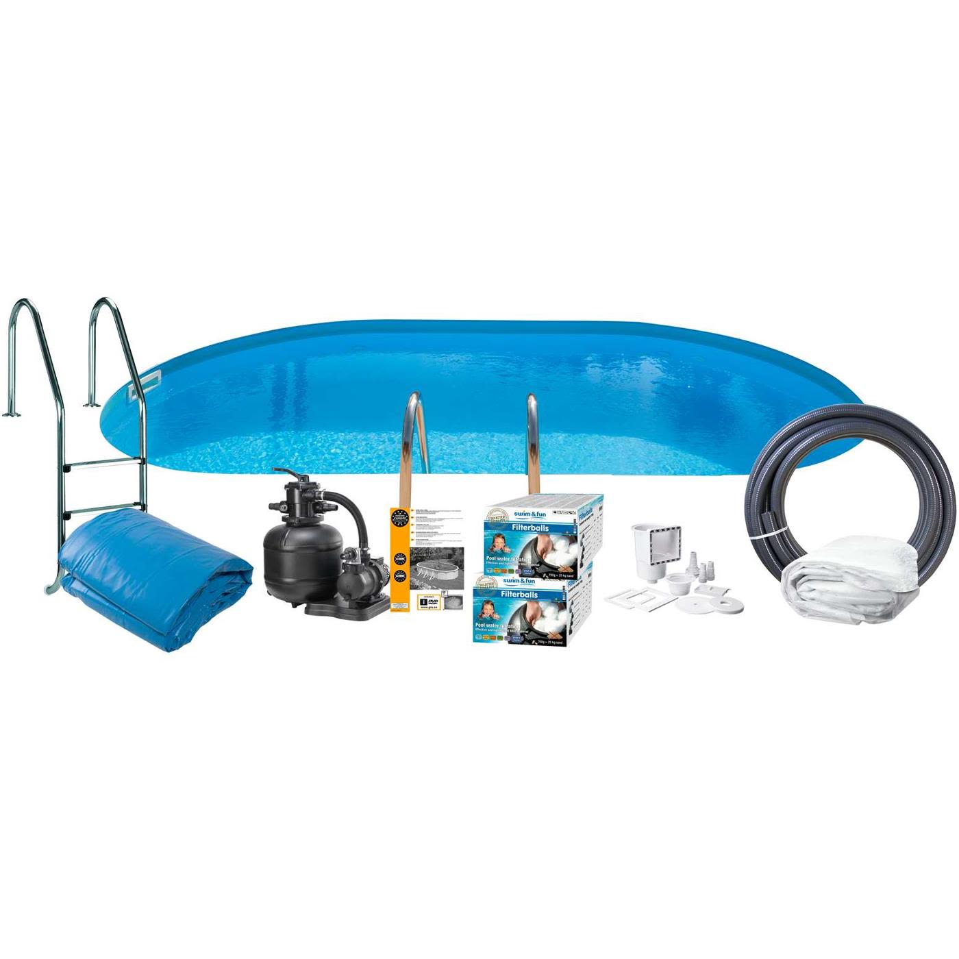 Swim & Fun 2795 Bassengpakke 8 x 4 x 1,2 m, 30 000 l