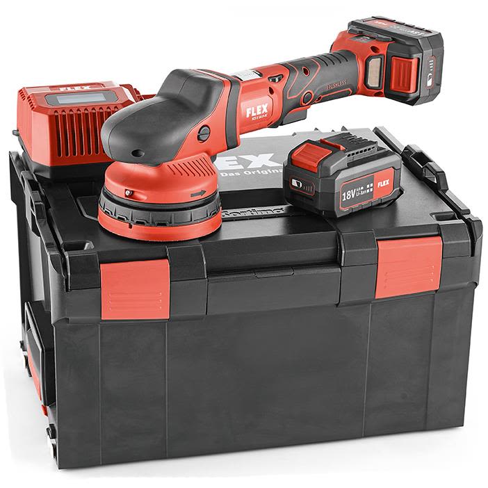 Flex XCE8 125 18.0-EC Set Polermaskin med batteri og lader