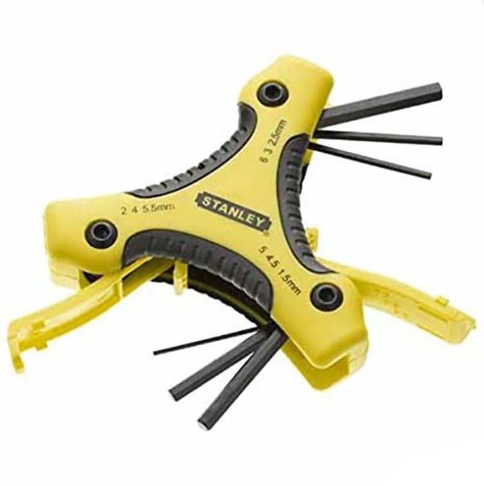 STANLEY 0-95-935 Insexnyckelsats 9 delar, 1,5-6 mm
