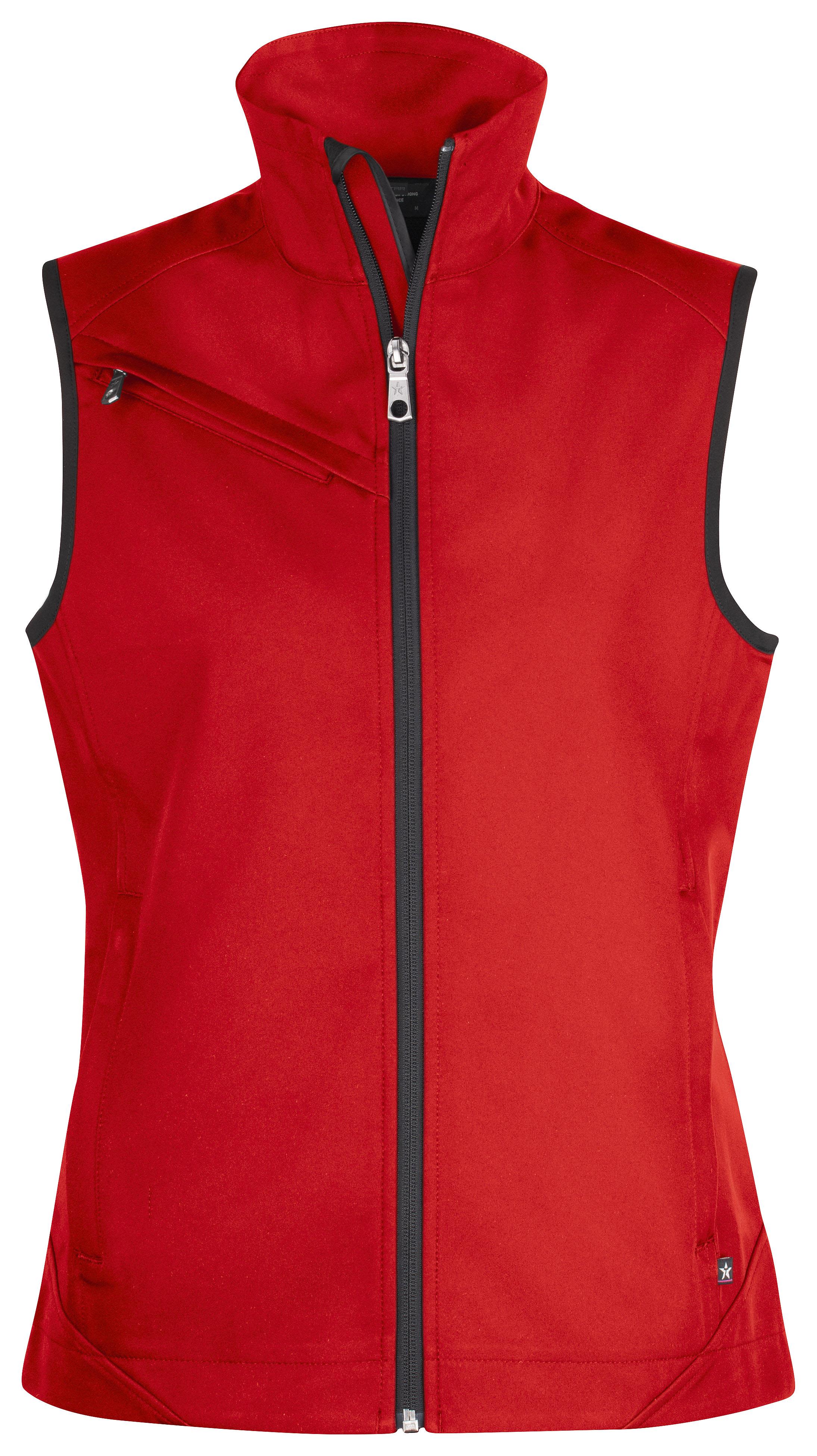 Texstar WV79156000200 Softshellvest rød Rød