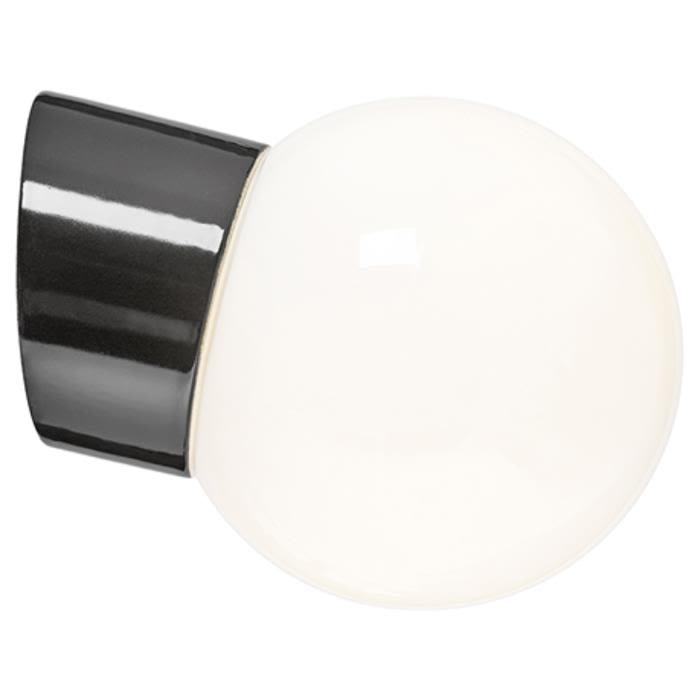 Ifö Electric Classic Glob Väggarmatur blank, sned, IP54 Svart