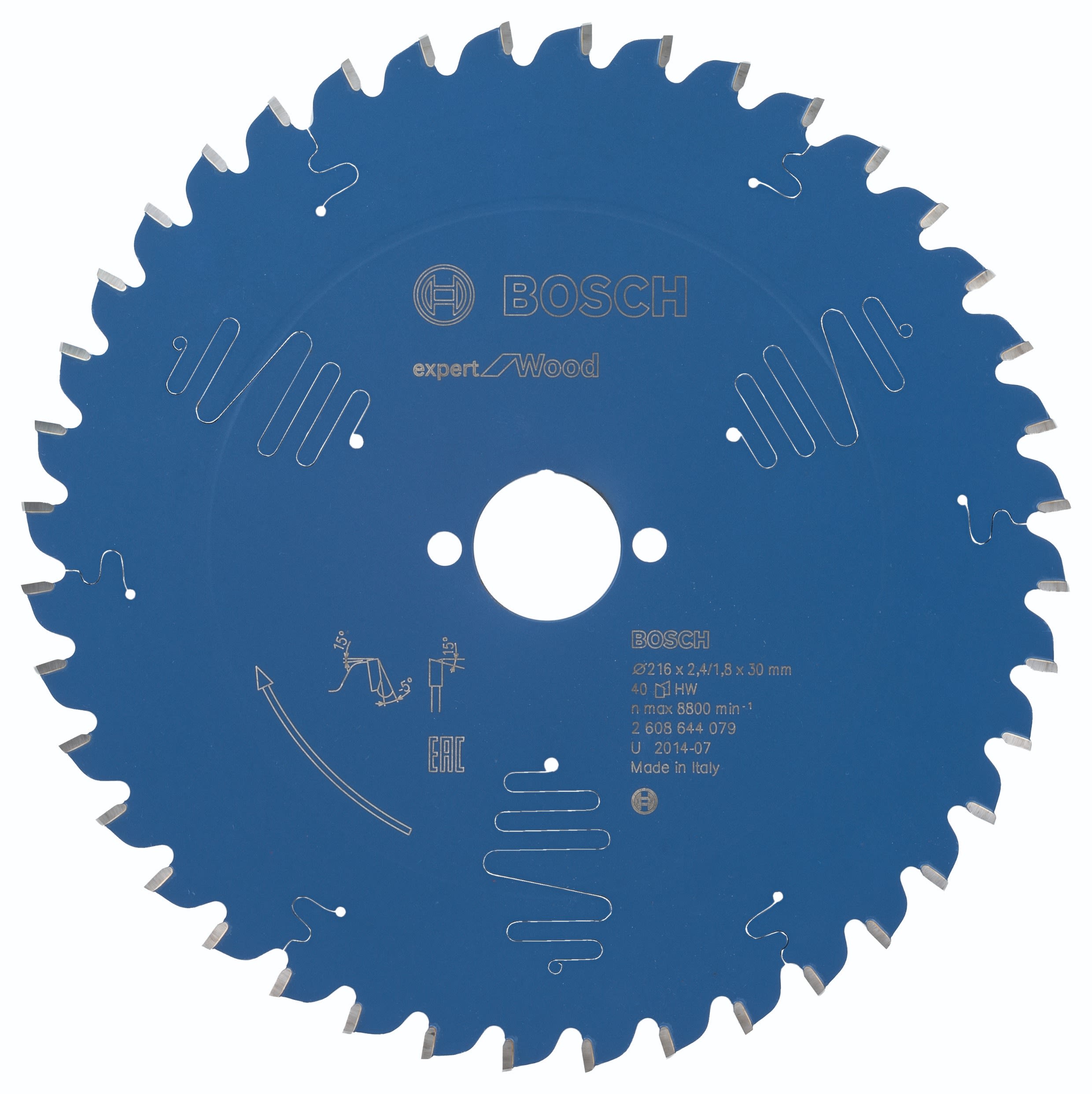 Bosch Expert for Wood 2608644079 Cirkelsågklinga 216x30x2.4 mm, 40T 216x30x2.4 mm, 40T