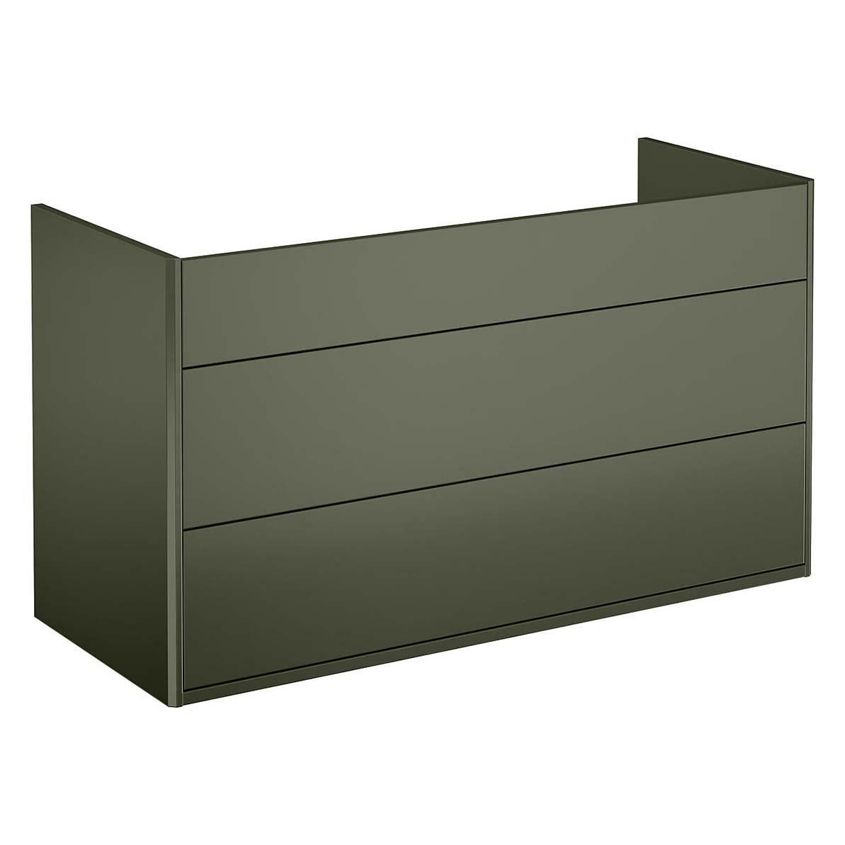 Gustavsberg Graphic Kommod grön, 100 cm Utan tvättställ