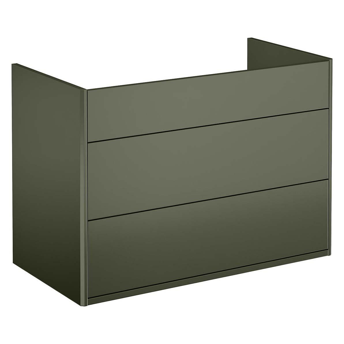 Gustavsberg Graphic Kommod grön, 80 cm Utan tvättställ