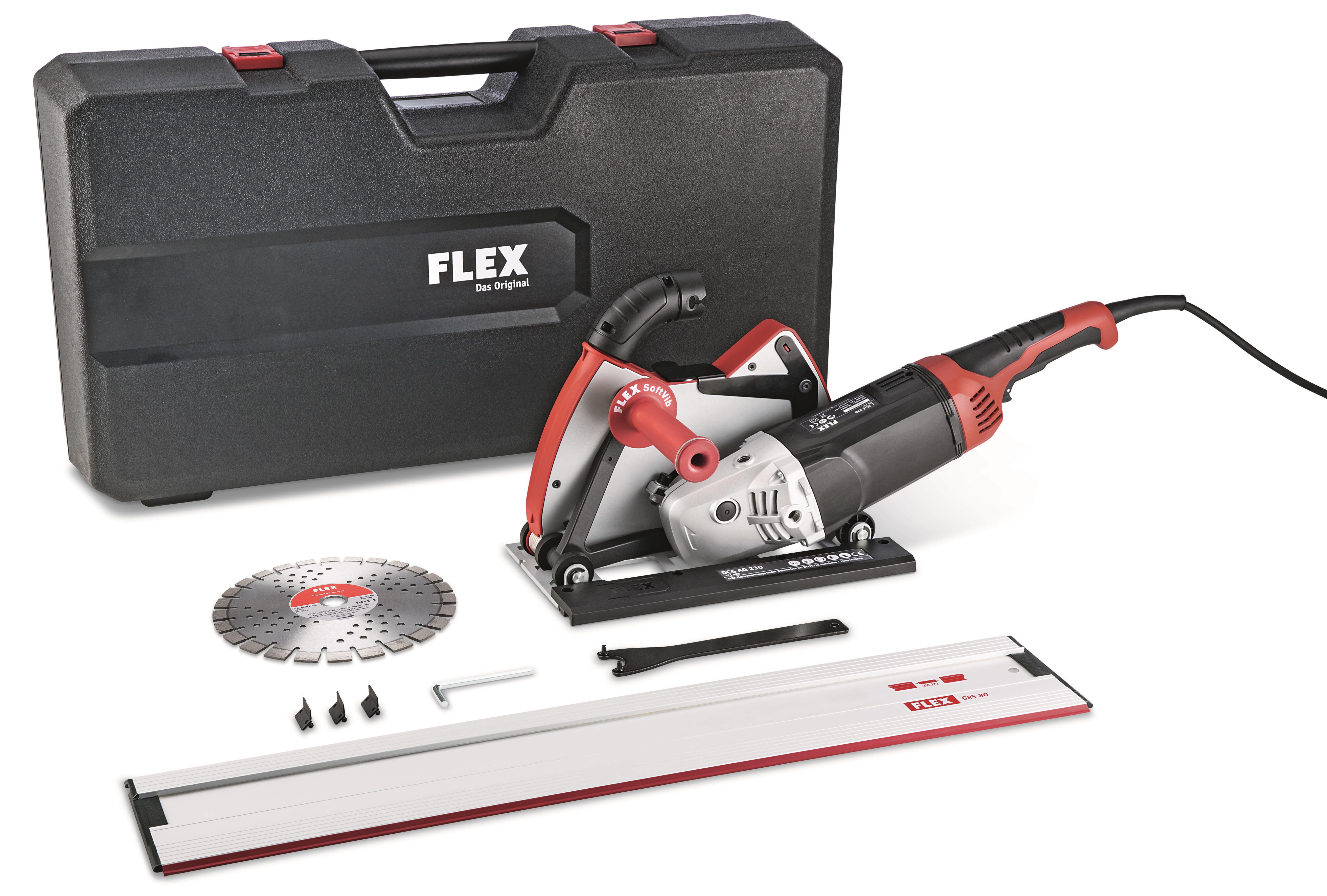 Flex DCG L26-6 230 Vinkelslip med styrskena, Ø230 mm, 2600 W
