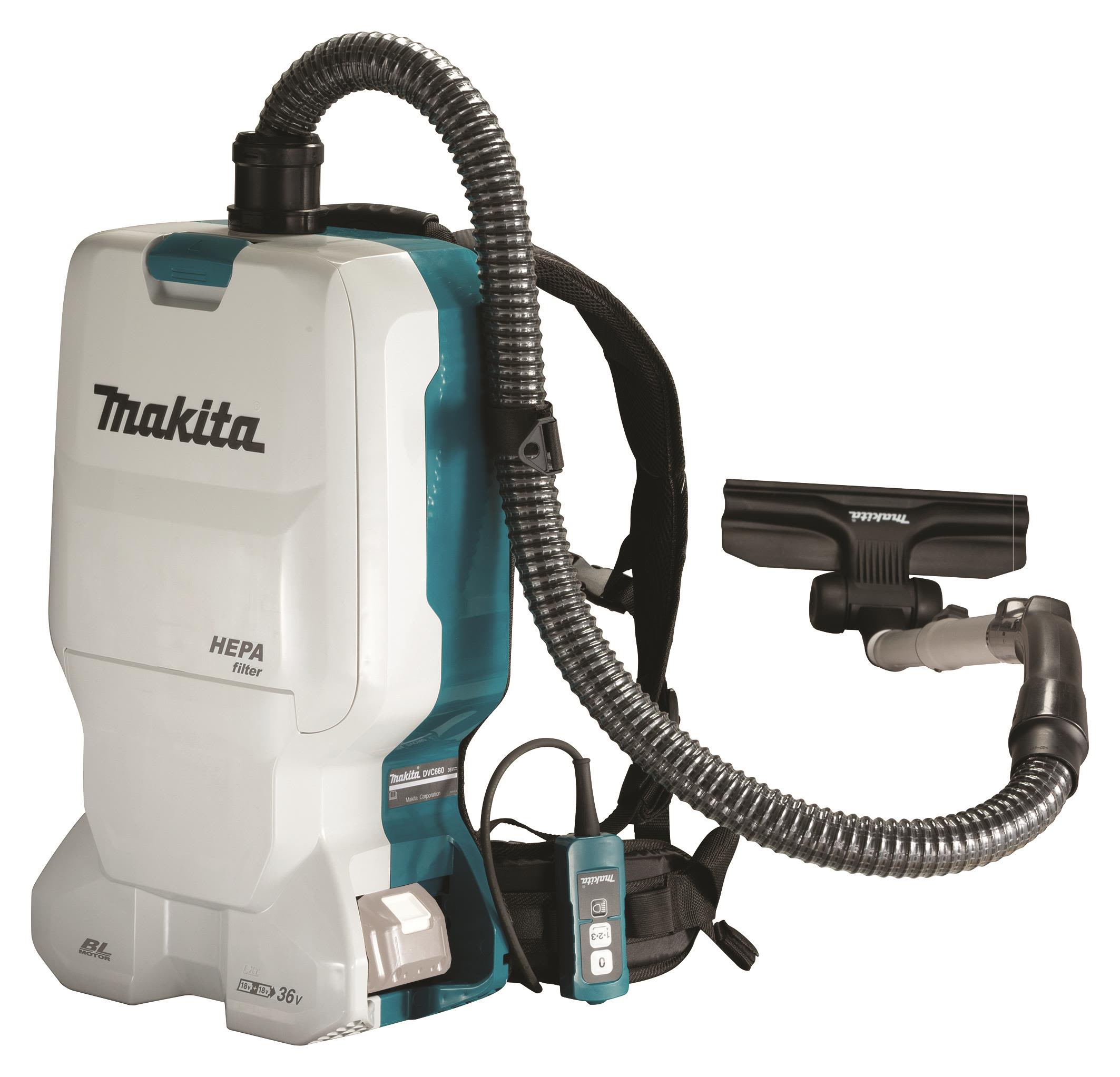 Makita DVC660Z Ryggstøvsuger uten batteri og lader