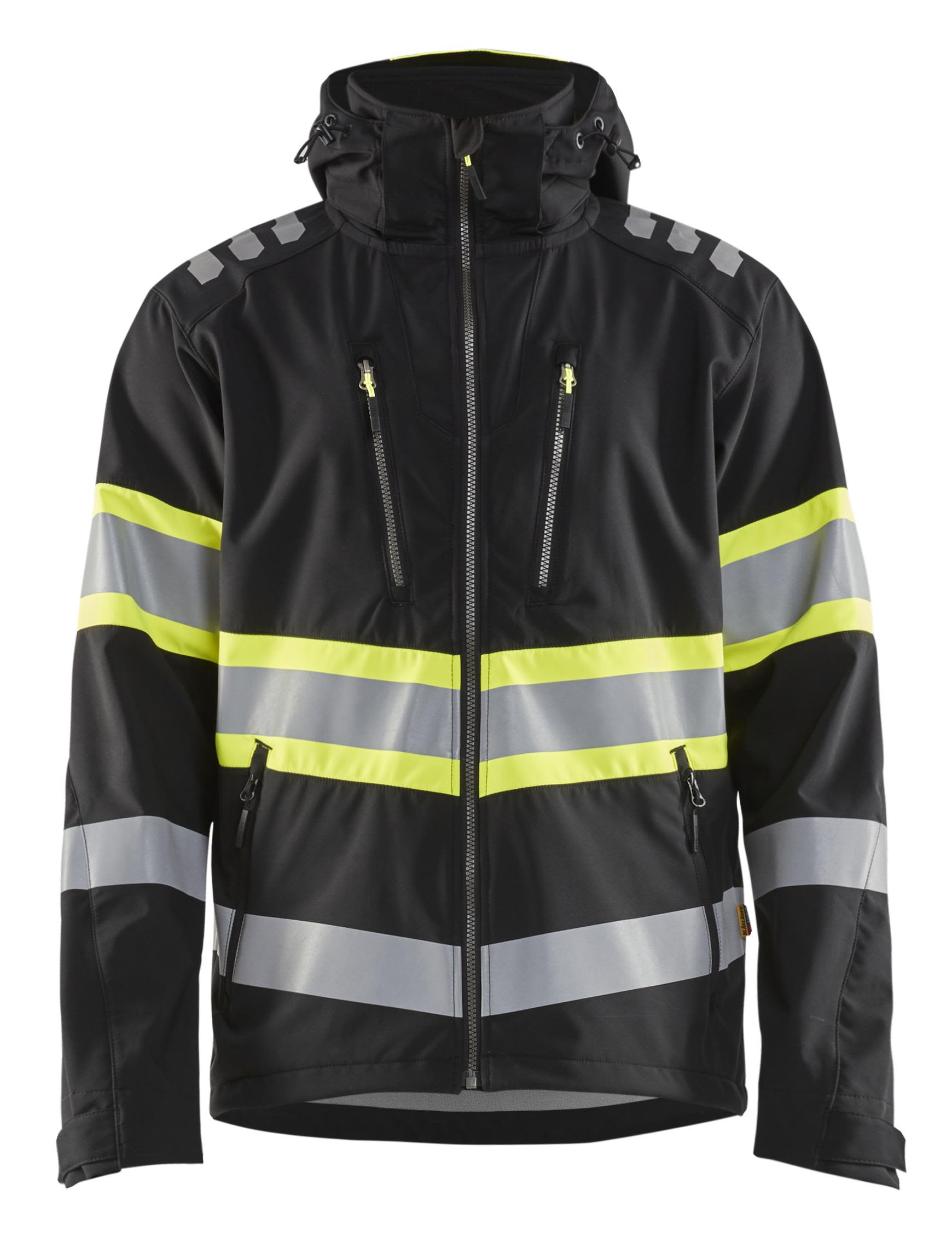 Blåkläder 449425139933XL Softshelljacka svart/varselgul Stl XL