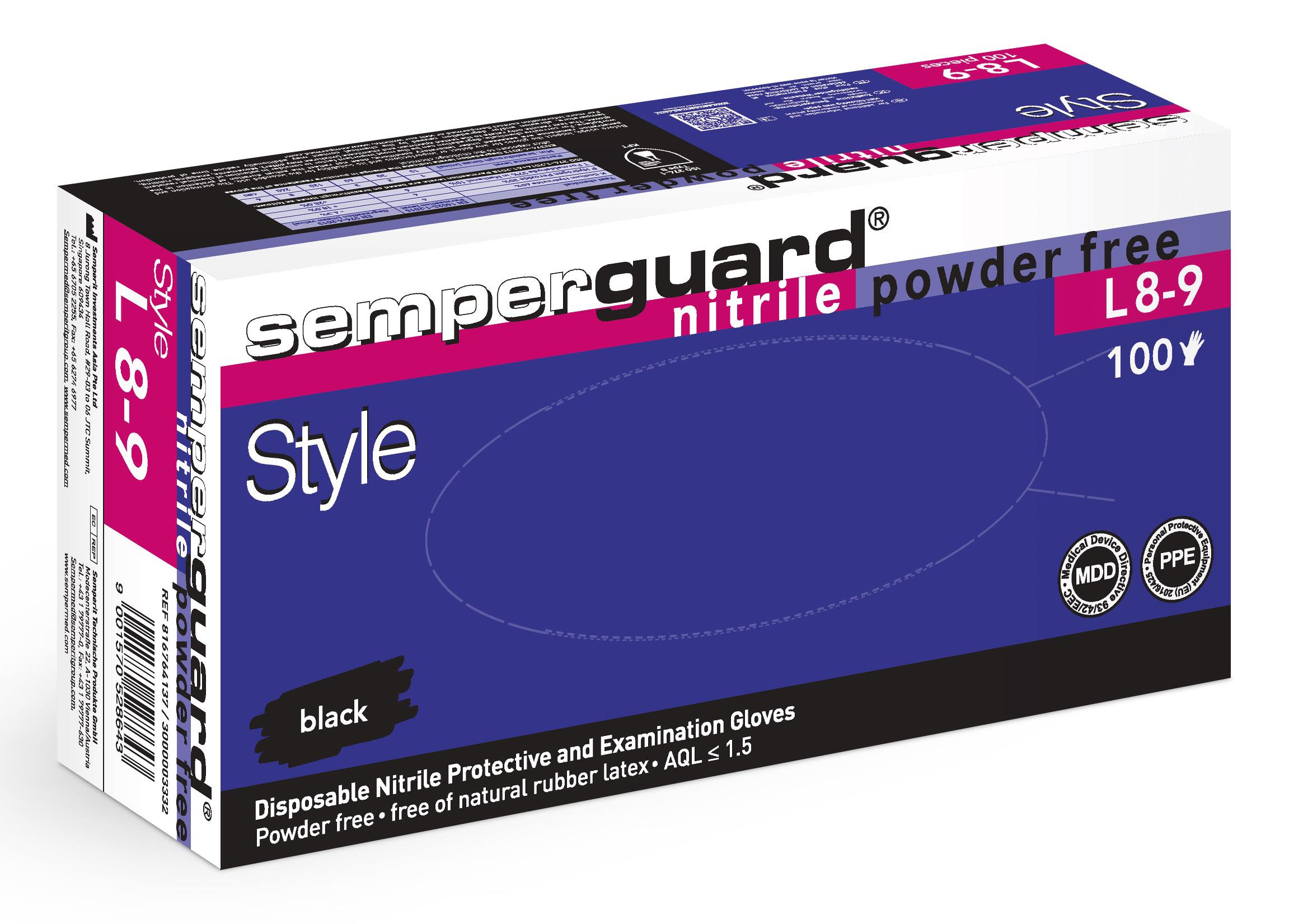 Semperguard Style M7-8 Engångshandske 100 st L