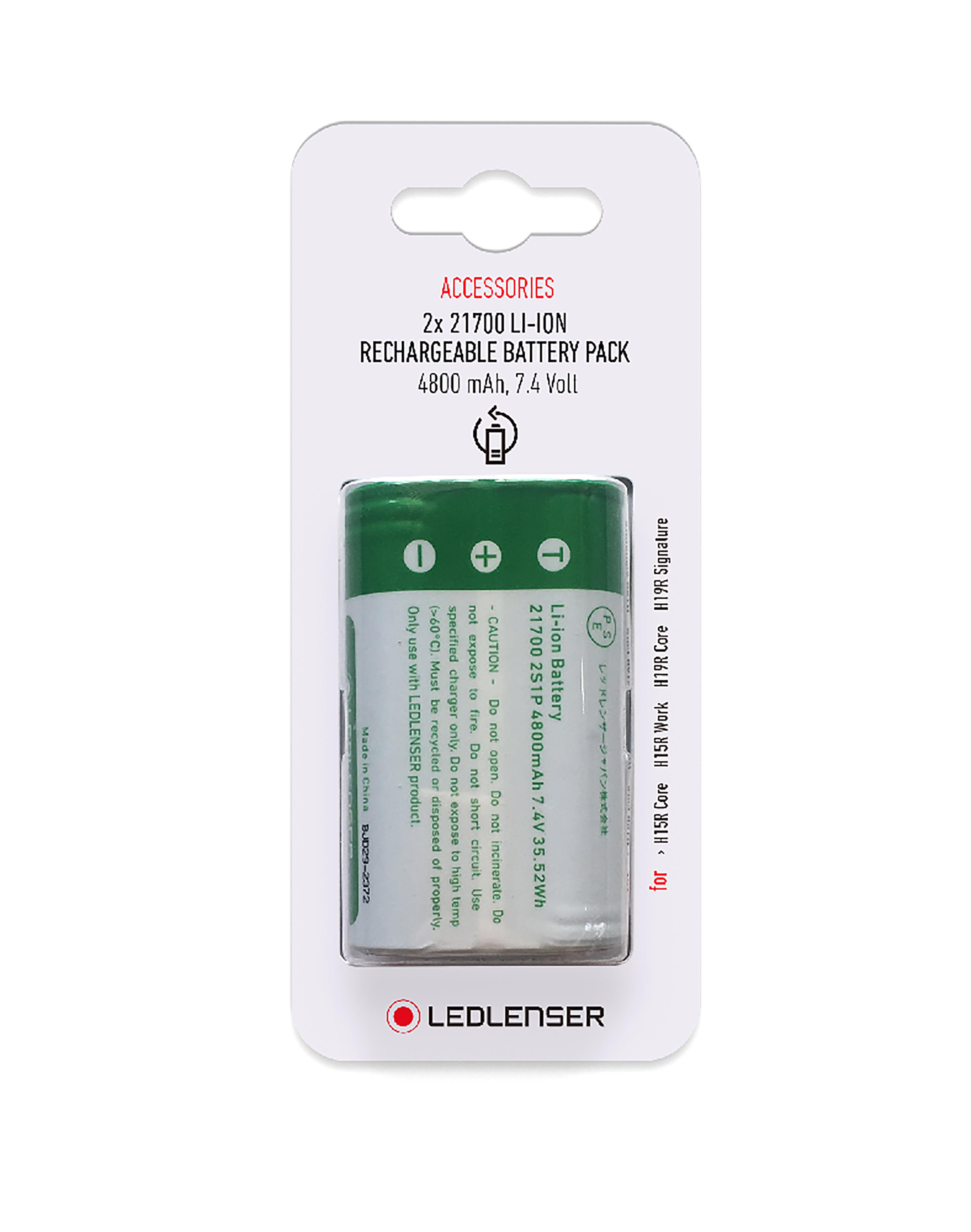 Ledlenser batteri 21700 Li-ion 4800 mAh 2 stk.