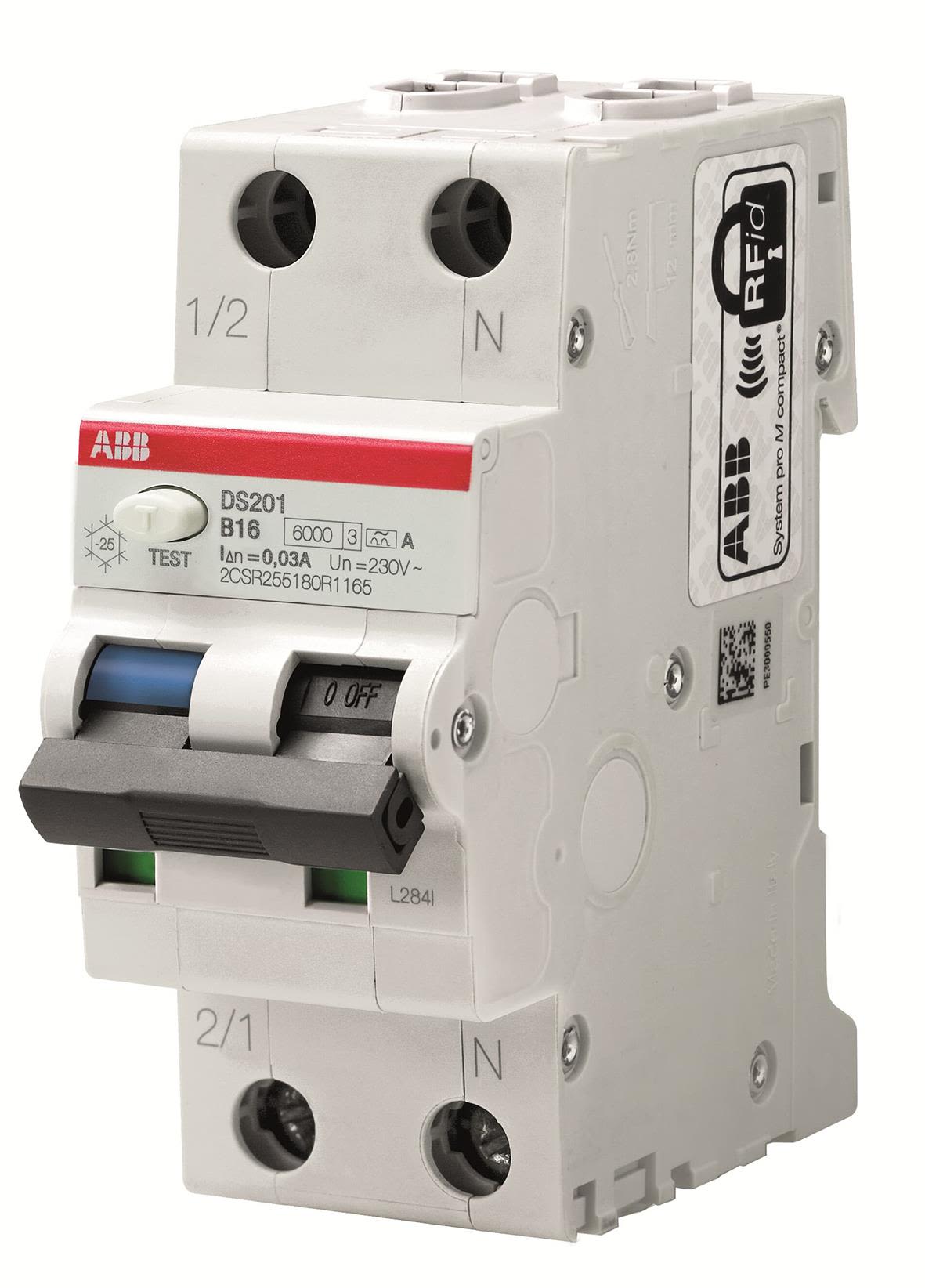 ABB 2CSR255180R3087 Personskyddsautomat 6kA, K-karakteristik, typ A DS201 K8 A300