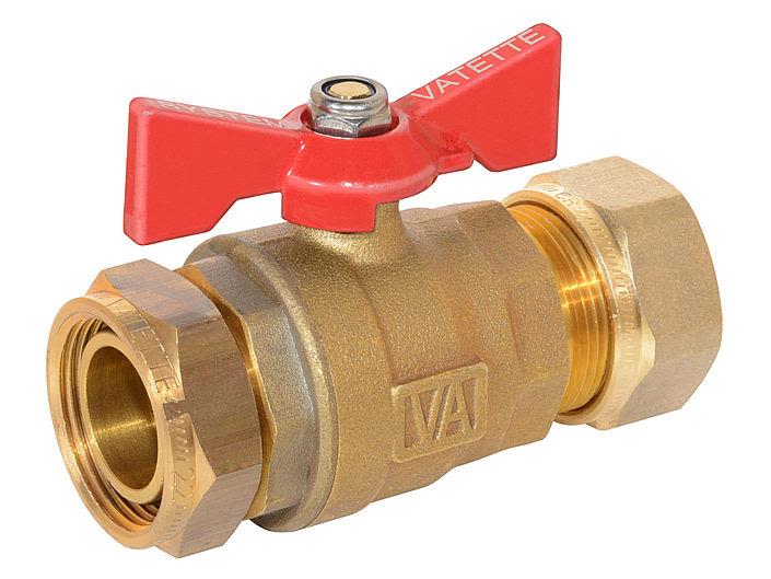 Vatette 8547100 Sulkuventtiili 22 mm x G20, suora Punainen