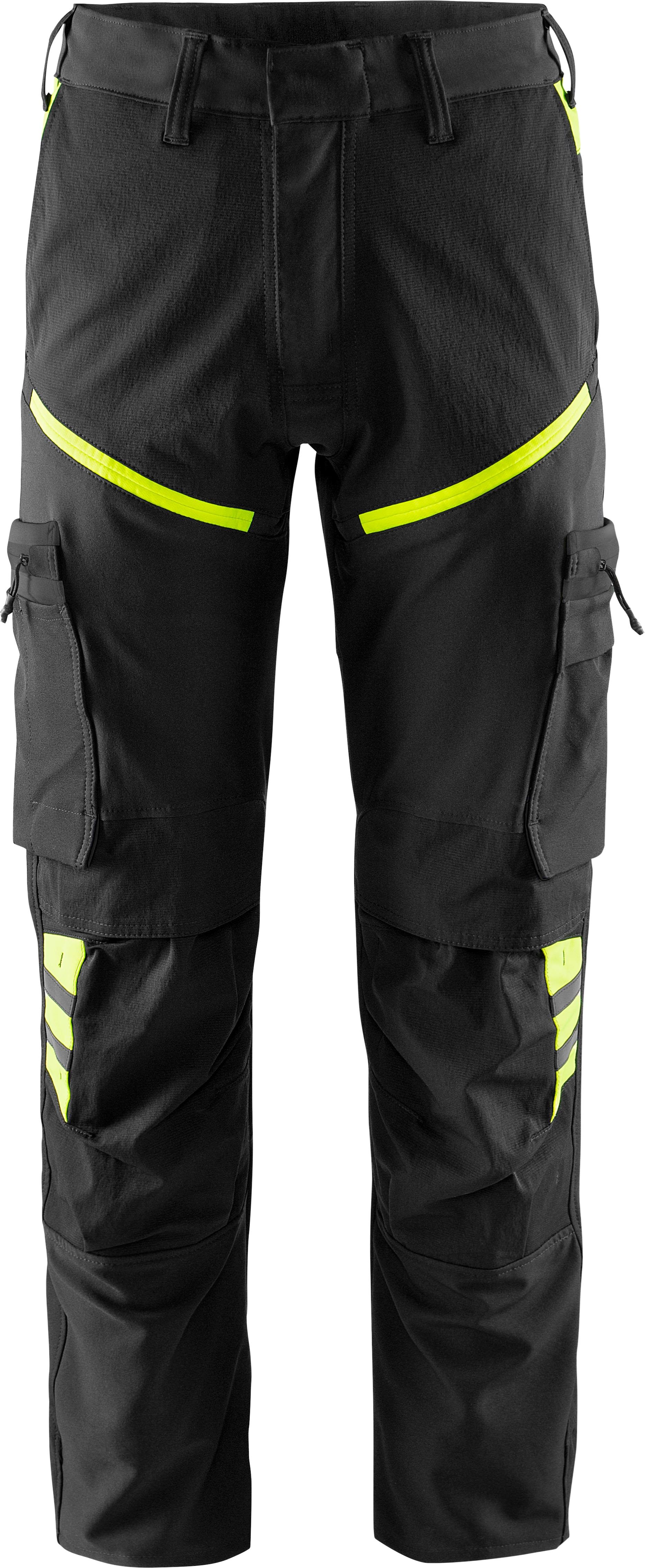 Fristads FR 2653 LWS Arbeidsbukse svart, stretch Svart/Gul