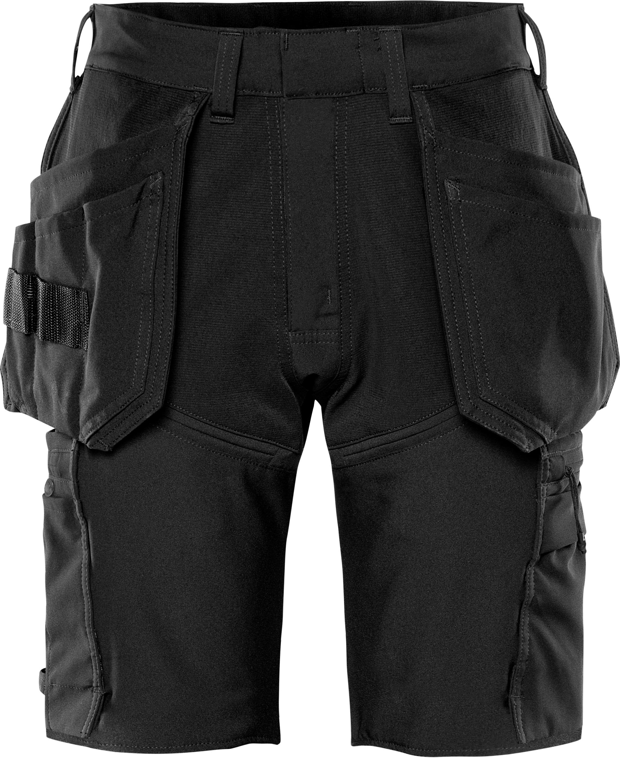Fristads 2598 LWS Håndværkershorts Herremodel, sort Sort