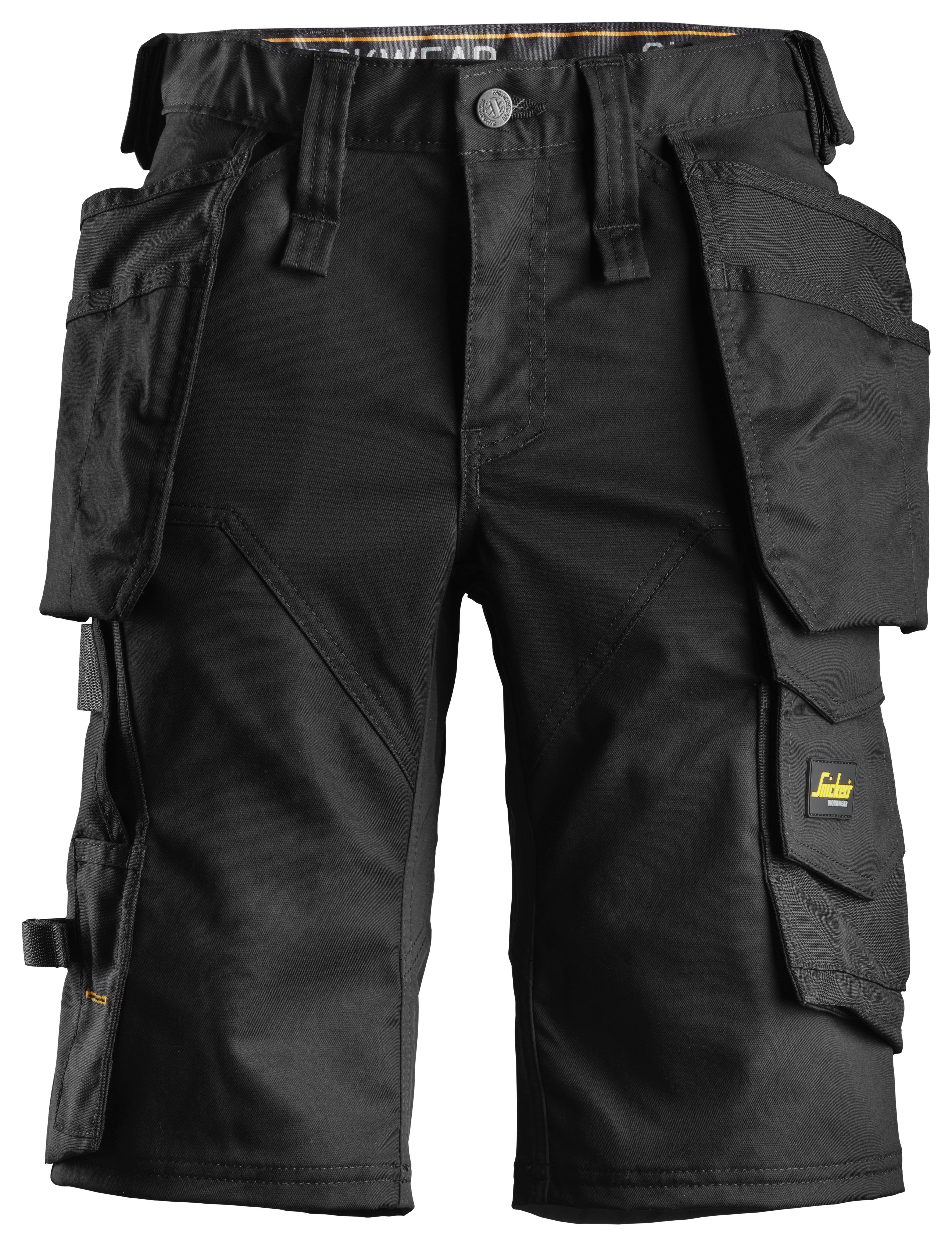 Snickers Workwear 6147 AllroundWork Shorts stretch, dame, svart Svart/Svart