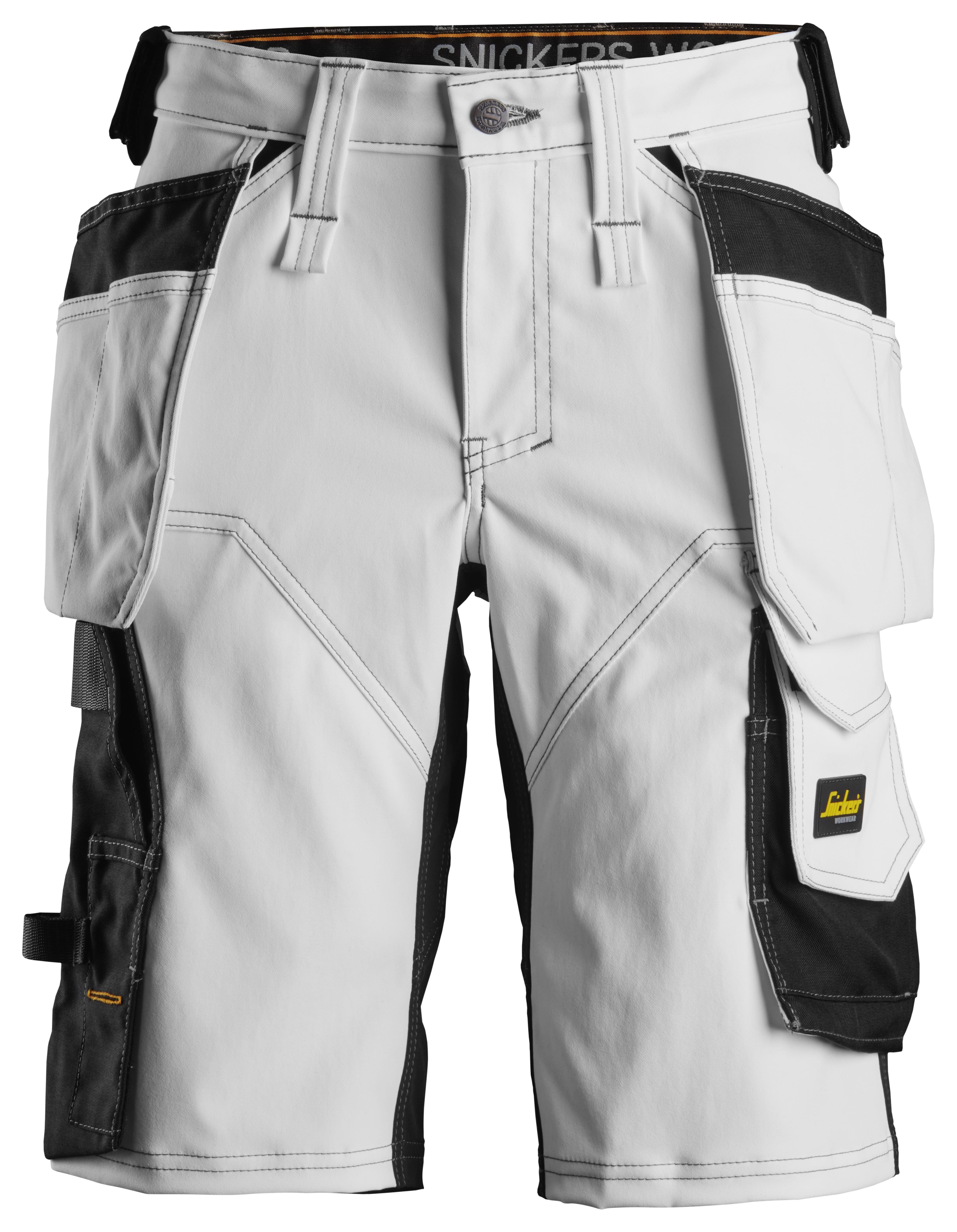 Snickers Workwear 6147 AllroundWork Shorts stretch, dame, hvit/svart Hvit/Svart