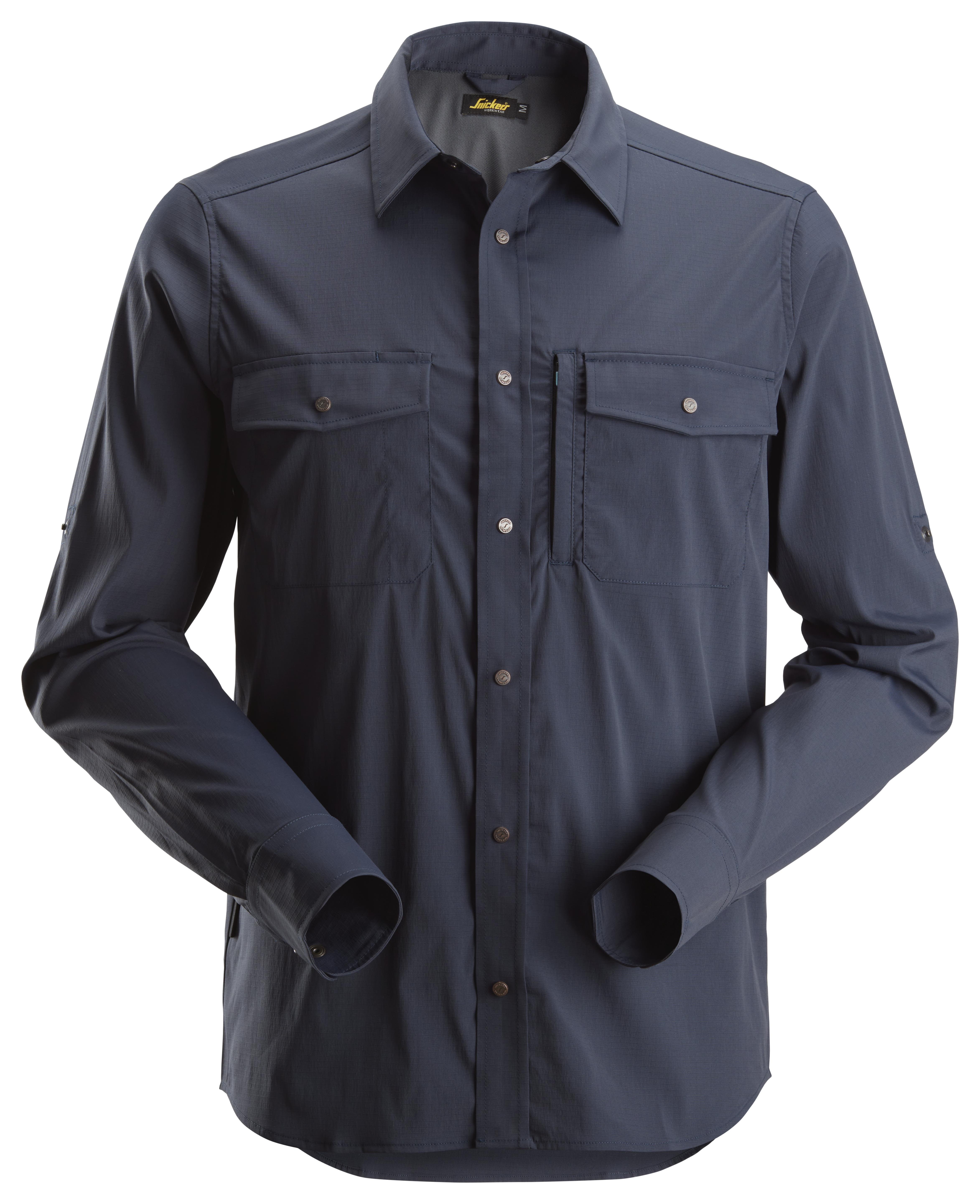 Snickers Workwear 8521 LiteWork Skjorte søværn Marine blå