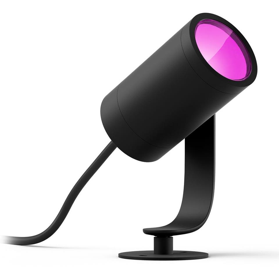 Philips Hue - Lily Spike Extension t/Utendørs Spot 1x8W White/Color Amb. Antracit Philips Hu